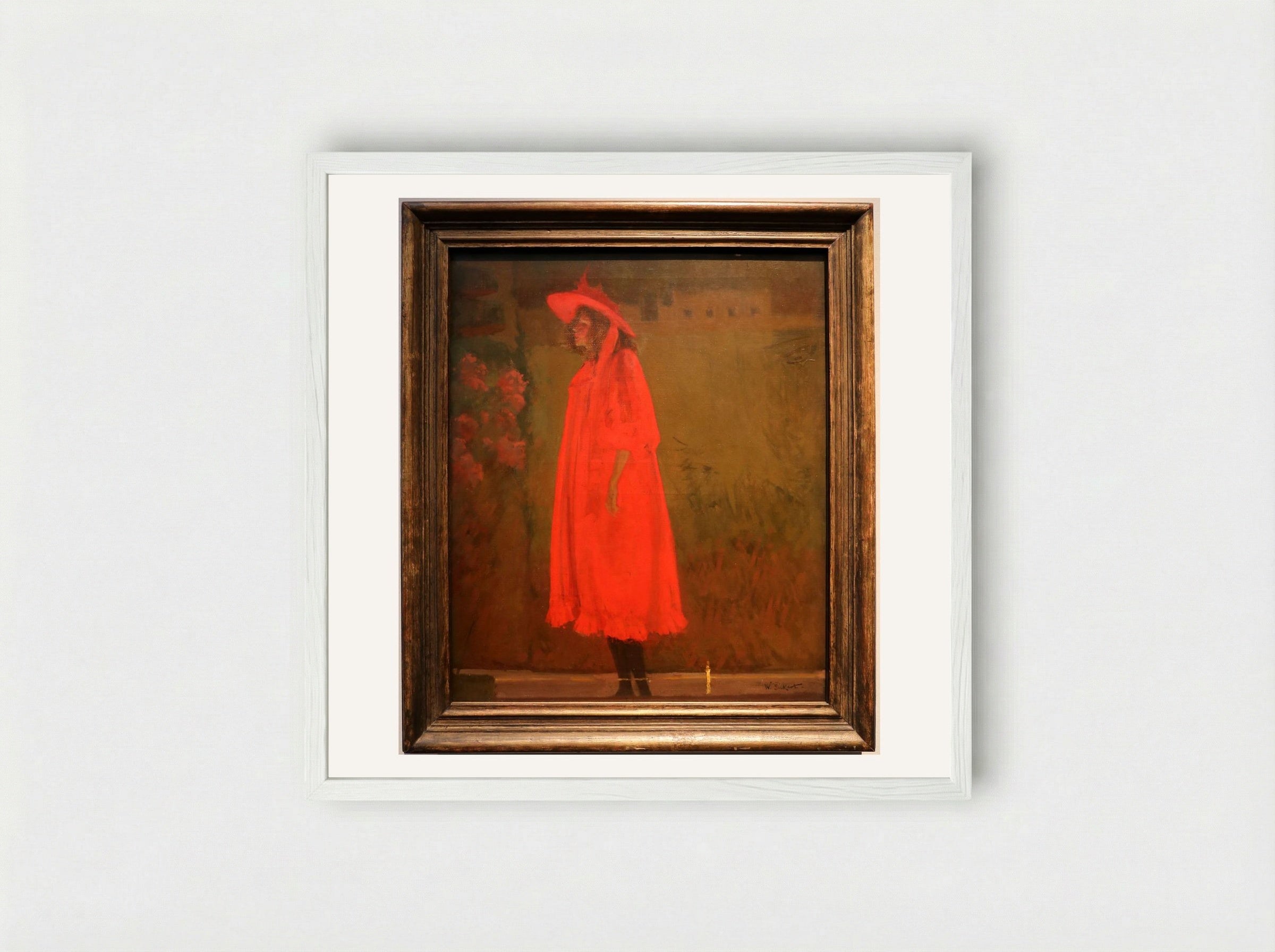 Minnie Cunningham at the Old Bedford - Walter Sickert - Framed Print White