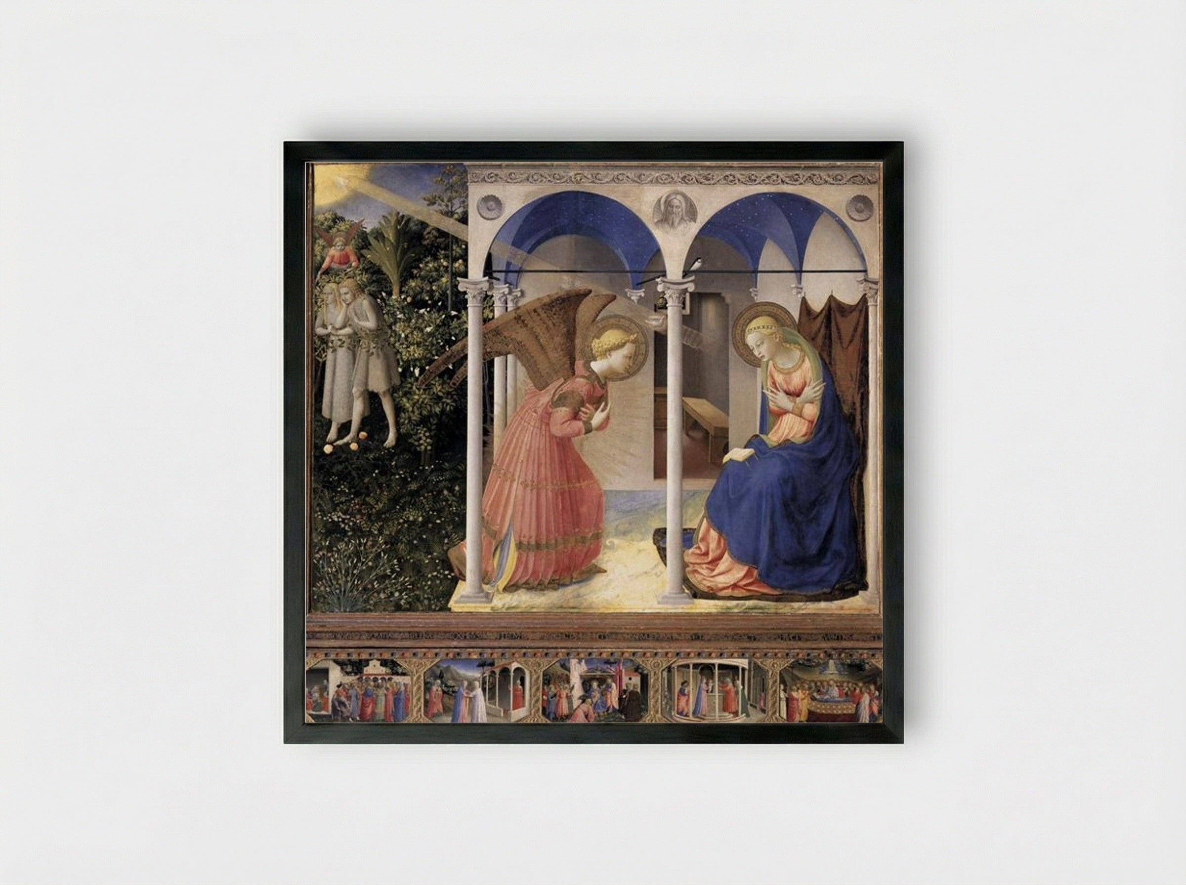 Annunciation - Fra Angelico - Framed Print Black