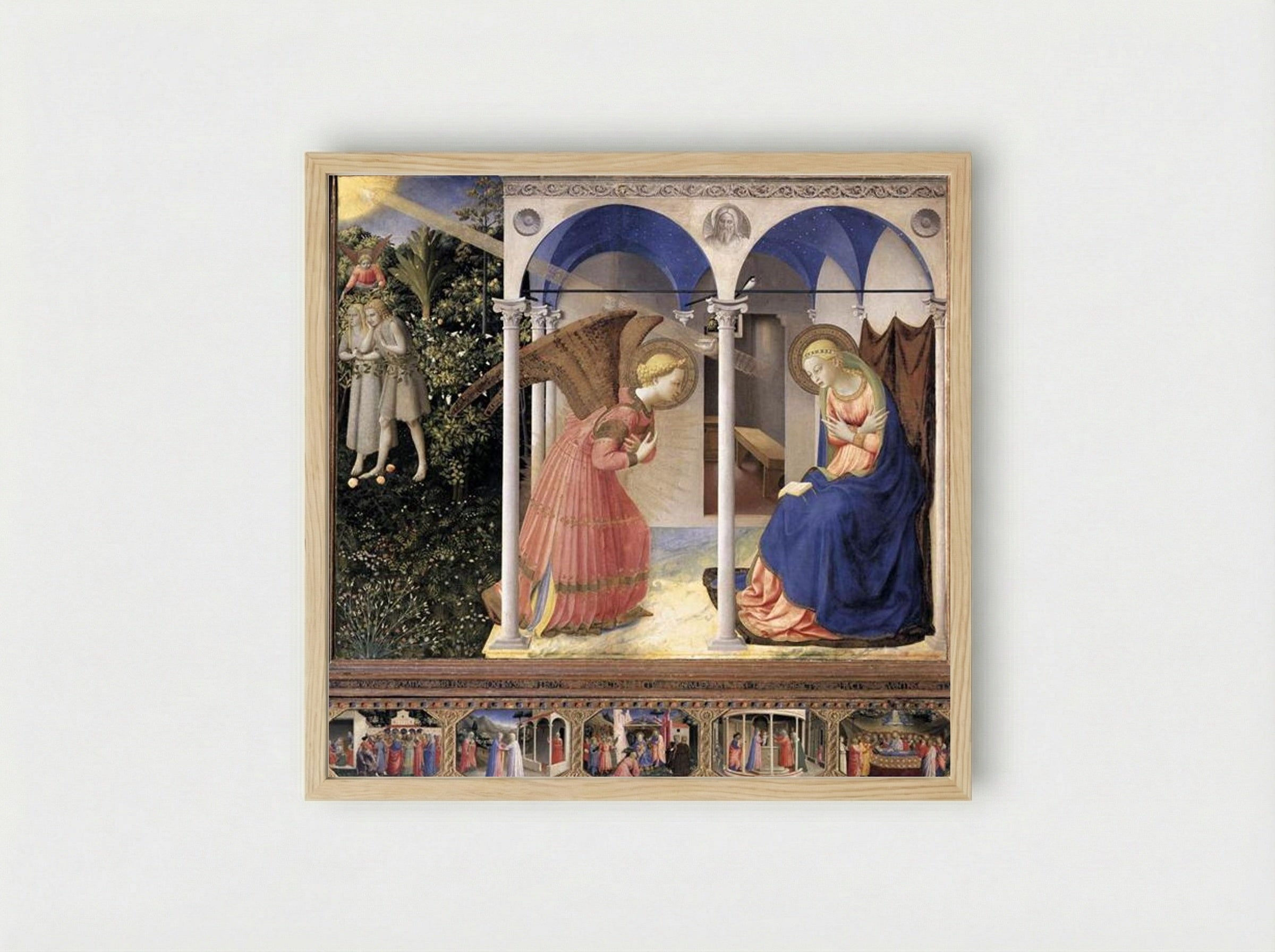 Annunciation - Fra Angelico - Framed Print Wood