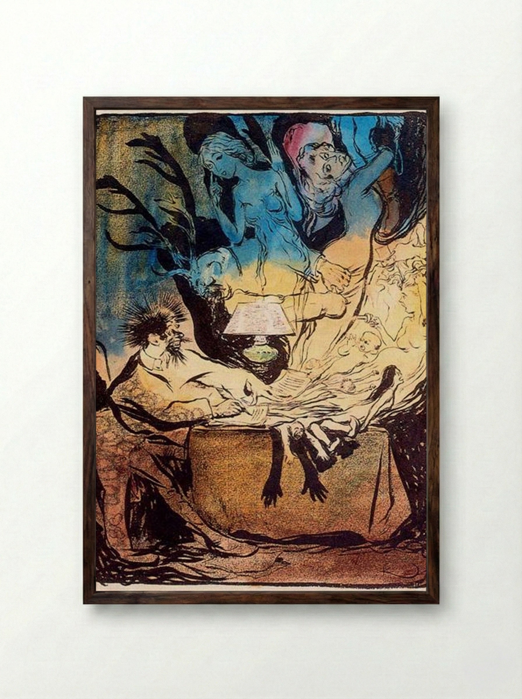 The Novelist - František Kupka - Framed Print Dark Wood