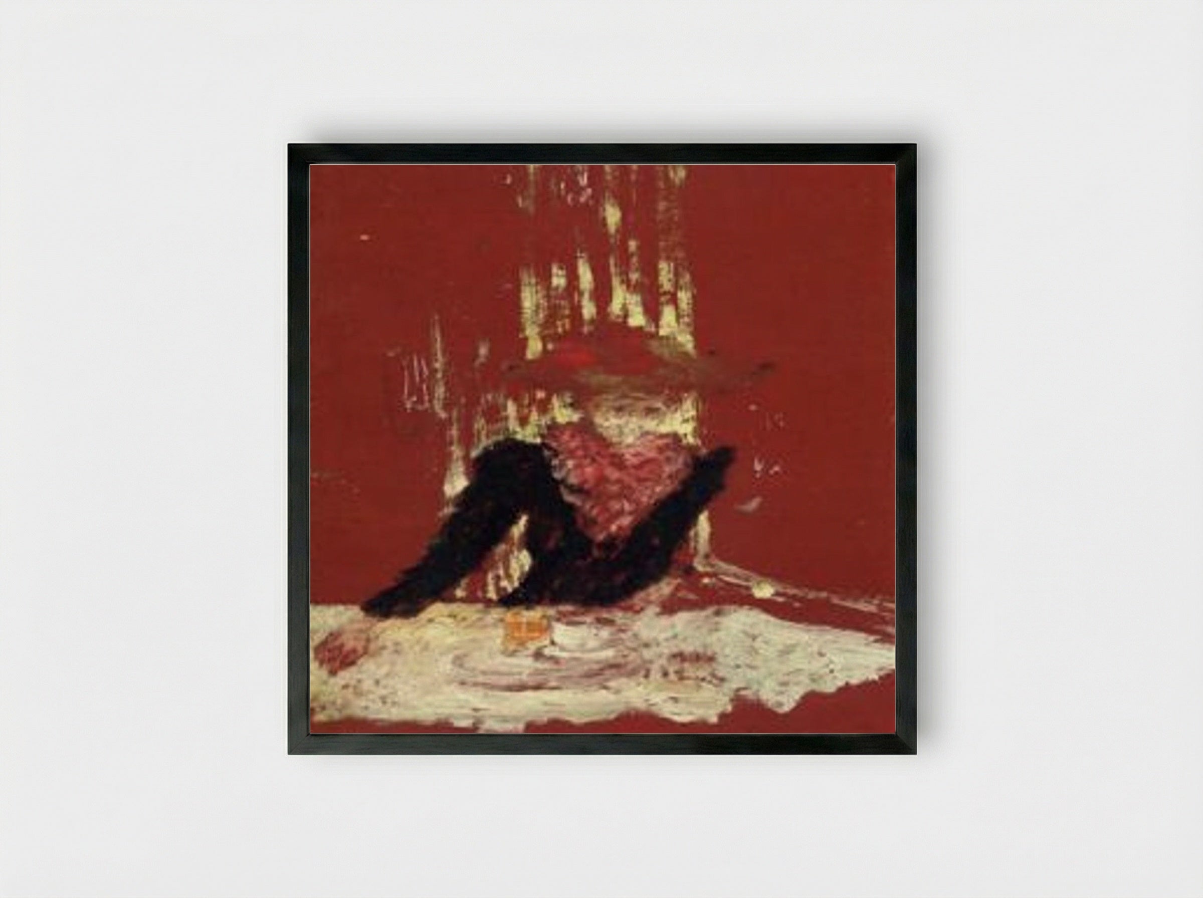 Woman with a Cup of Coffee - Édouard Vuillard - Framed Print Black