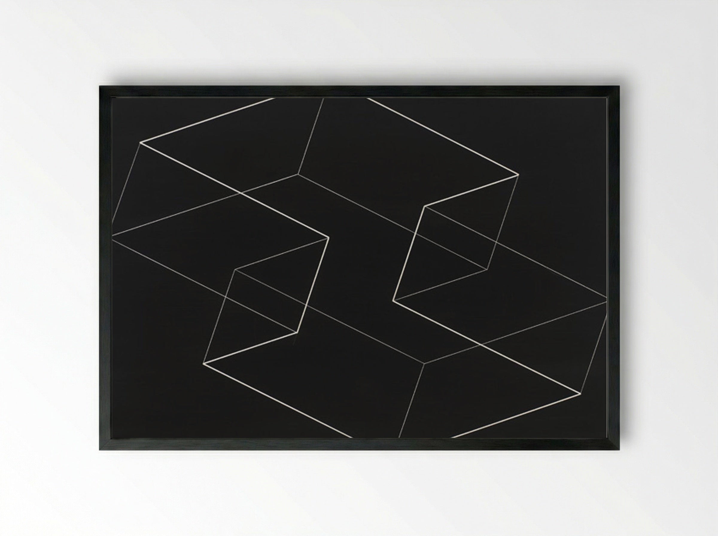 M 5 - Josef Albers - Framed Print Black