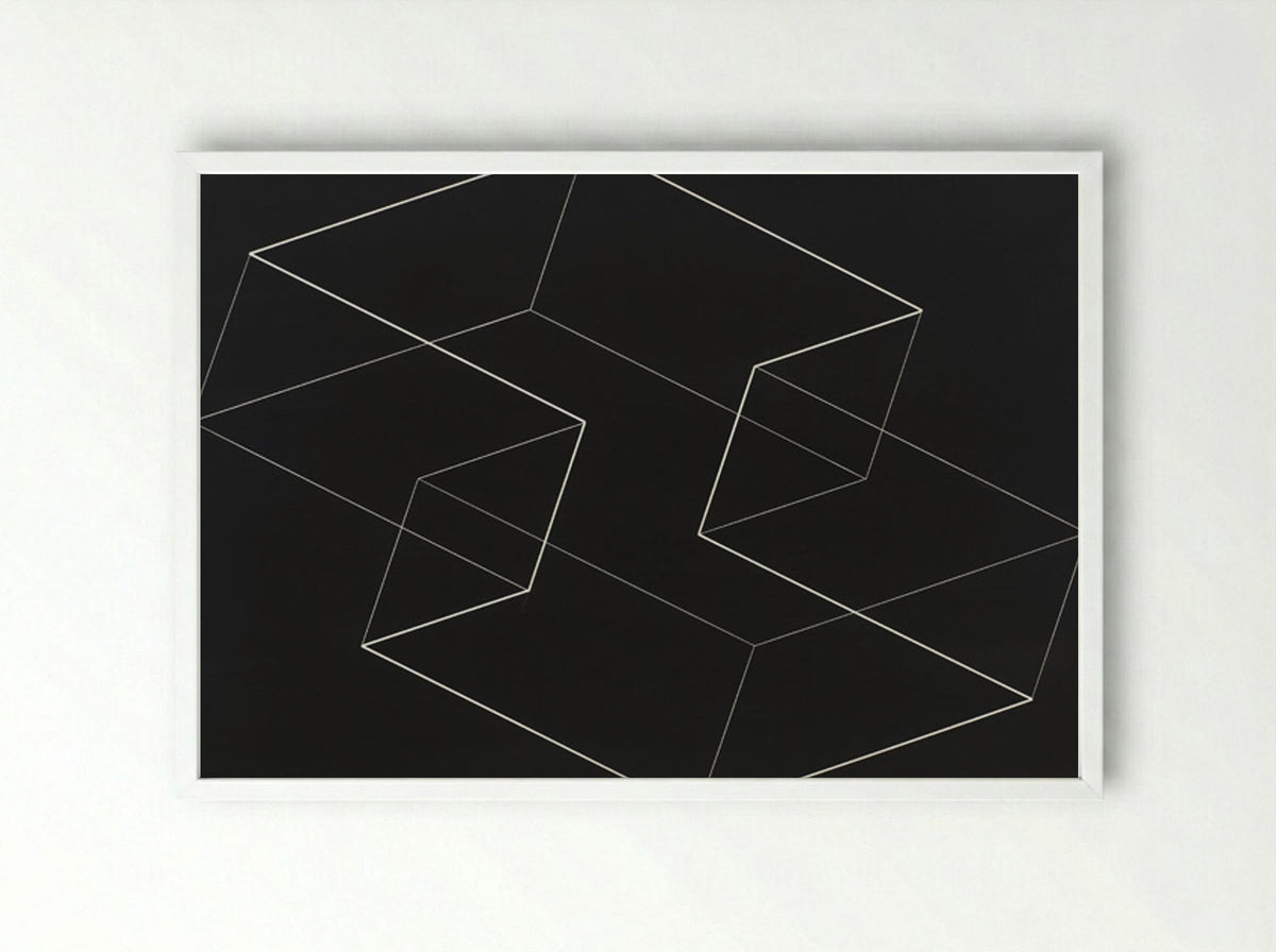 M 5 - Josef Albers - Framed Print White
