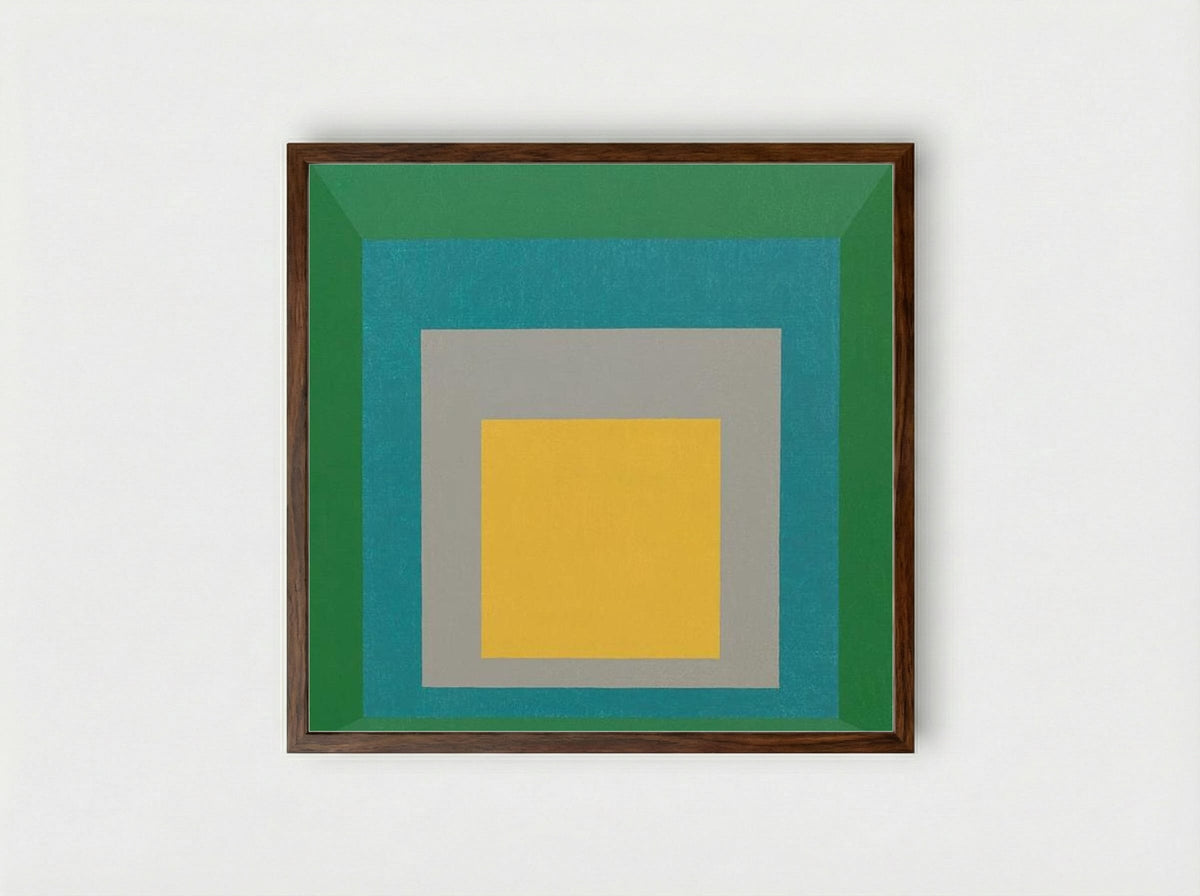 Homage to the Square: Apparition - Josef Albers - Framed Print Dark Wood