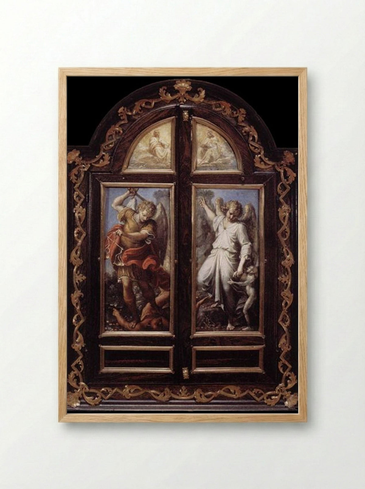 Triptych - Annibale Carracci - Framed Print Wood