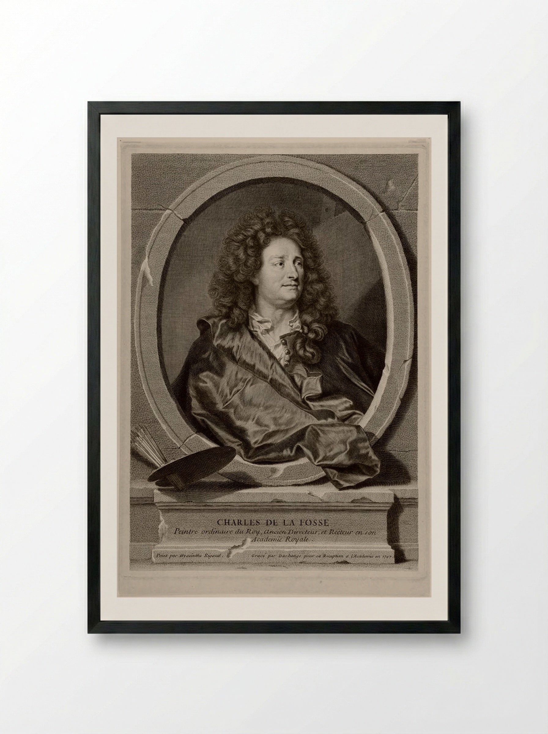 Charles de la Fosse - Gaspard Duchange - Framed Print Black