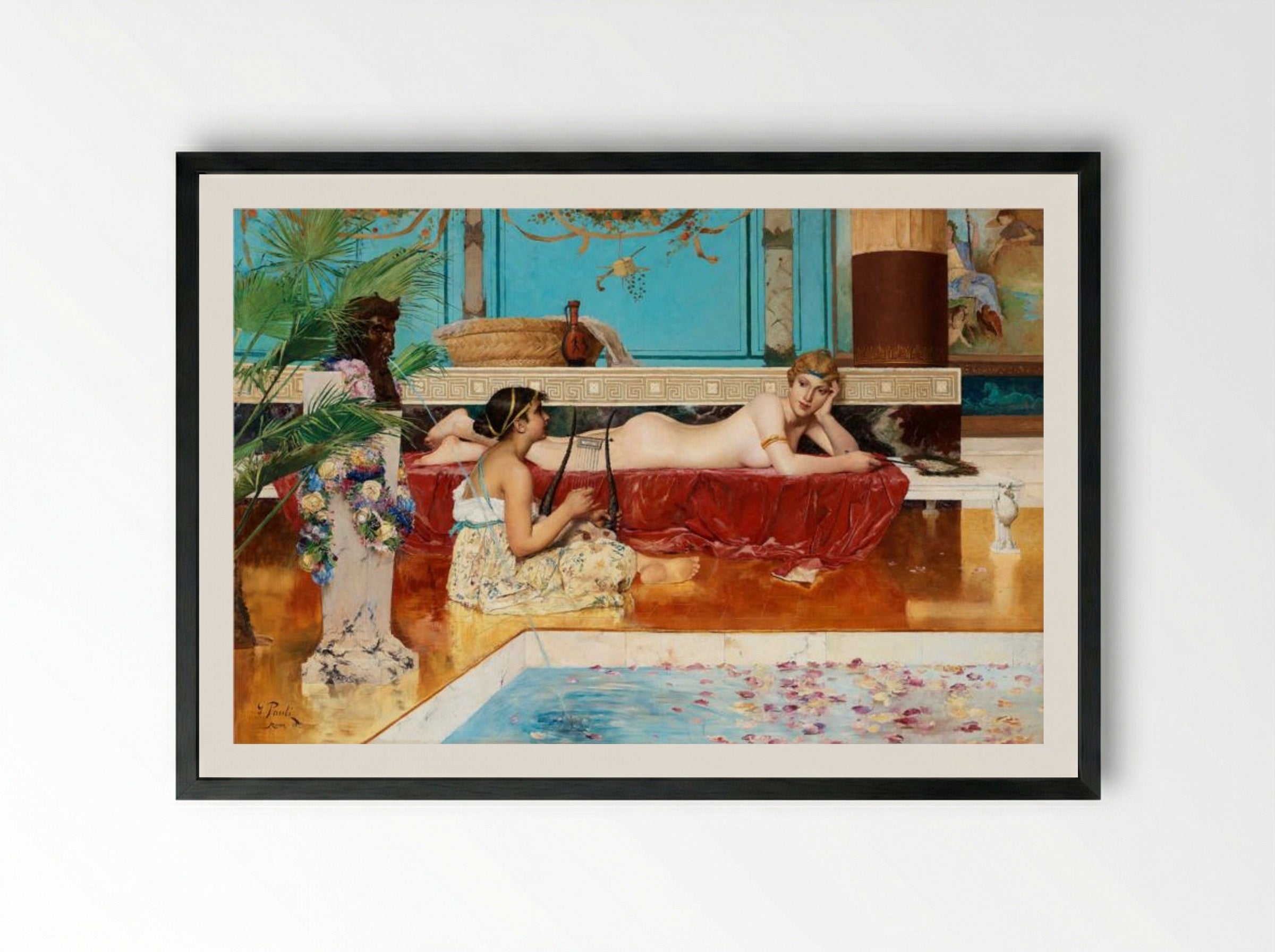 Roman Bath - Georg Pauli - Framed Print Black