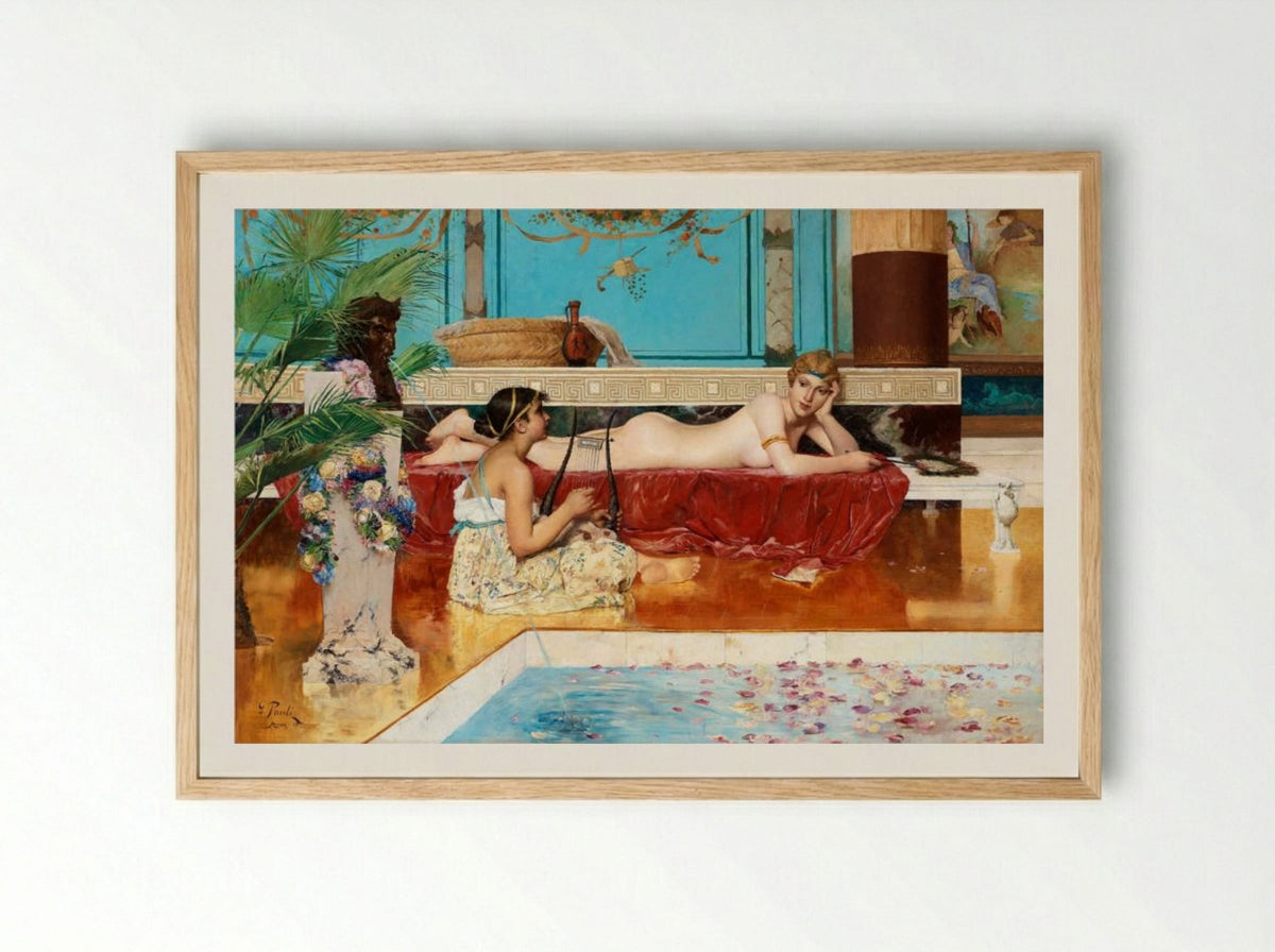 Roman Bath - Georg Pauli - Framed Print Wood