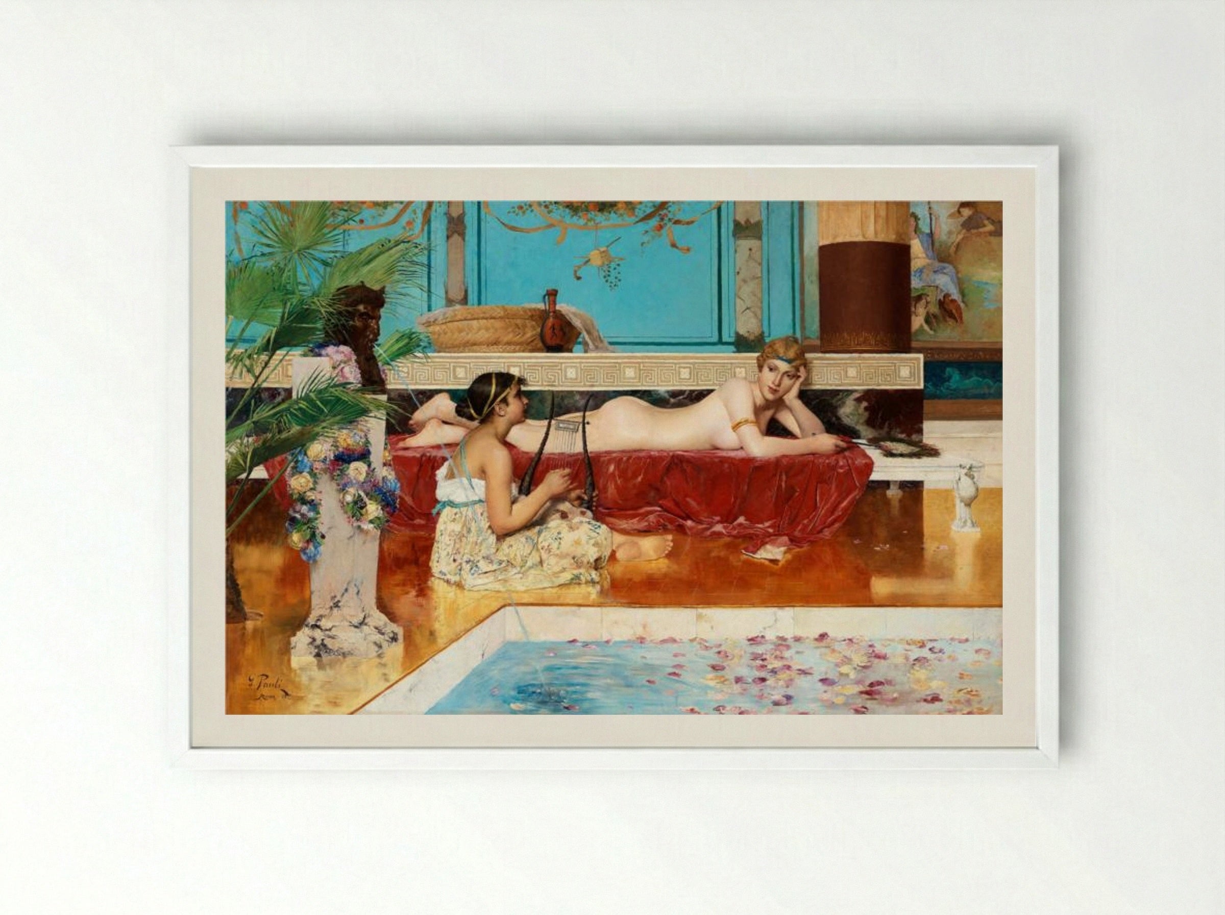 Roman Bath - Georg Pauli - Framed Print White