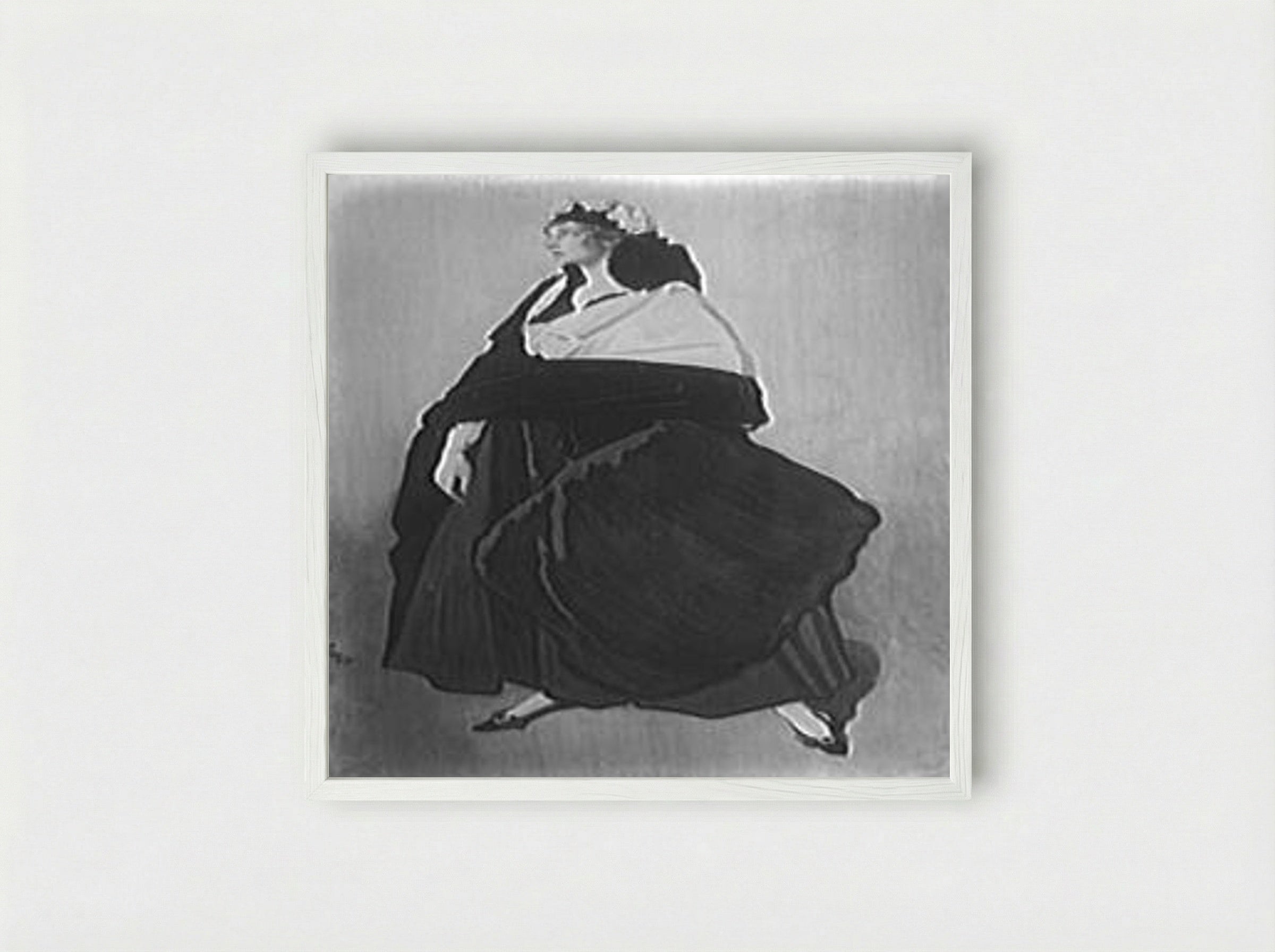 Portrait of Miss Ida Rubinstein - Leon Bakst - Framed Print White