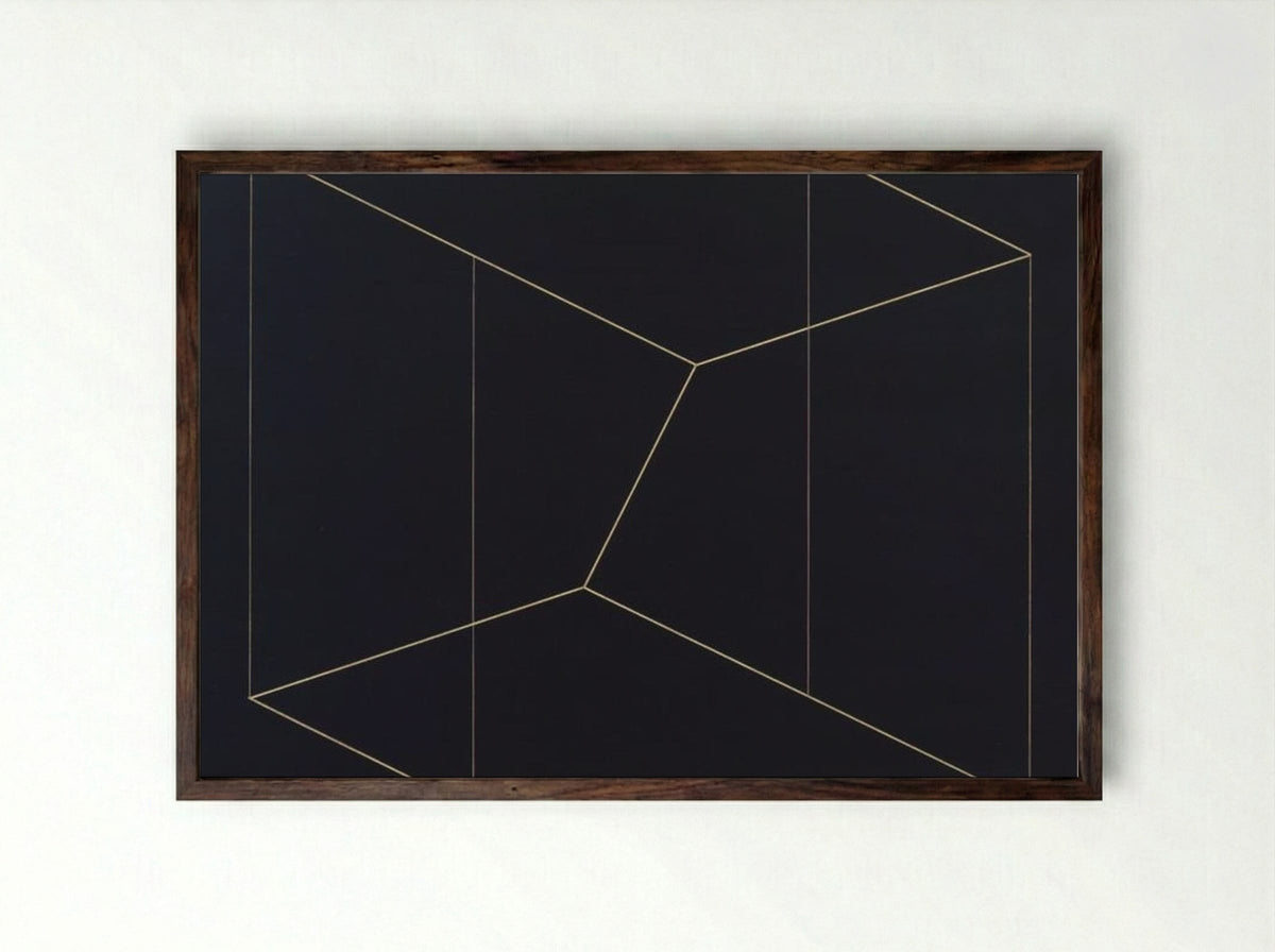 Structural Constellation 'To Ferdinand Hodler' - Josef Albers - Framed Print Dark Wood