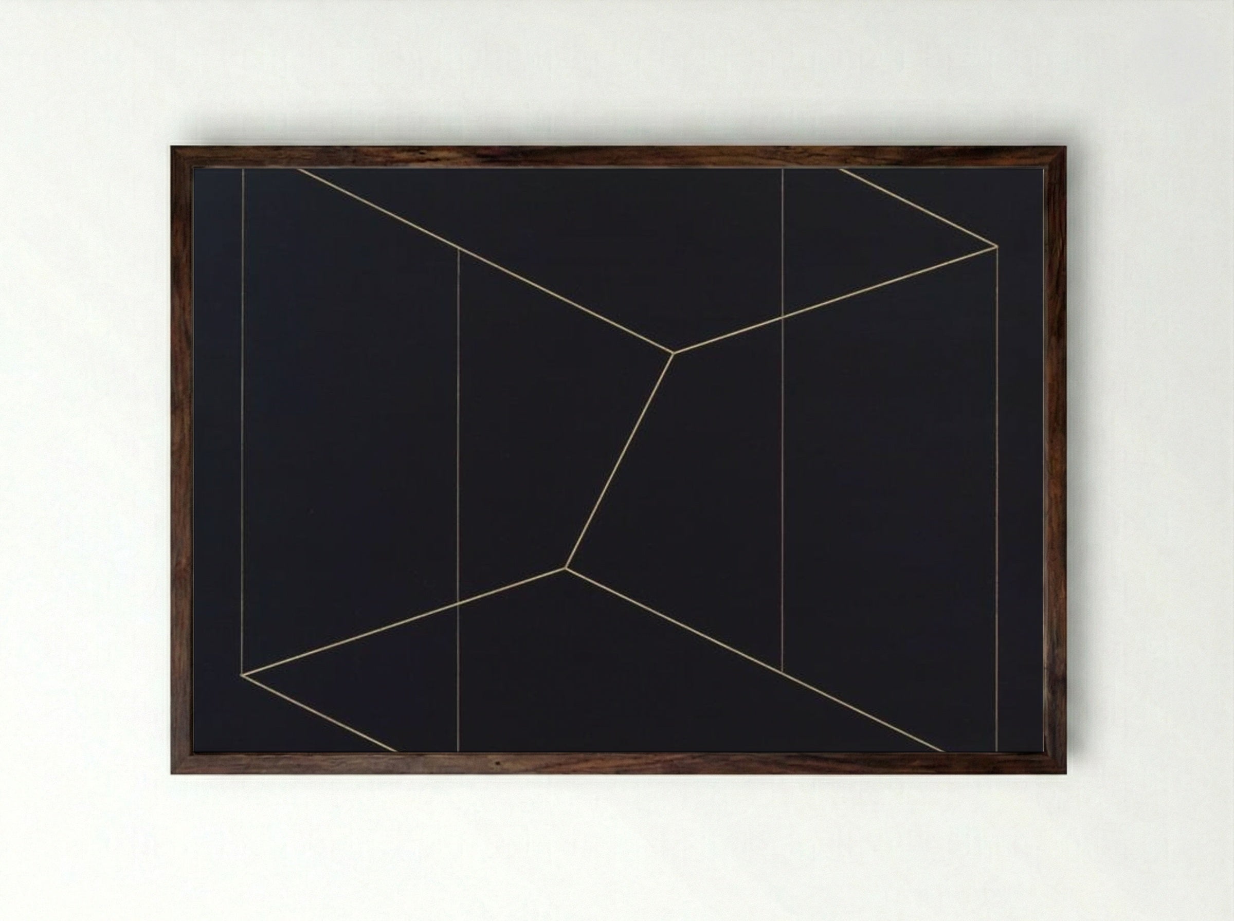 Structural Constellation 'To Ferdinand Hodler' - Josef Albers - Framed Print Dark Wood