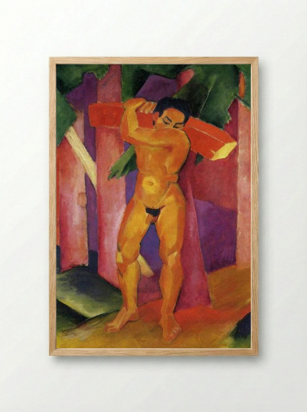 Woodcutter - Franz Marc - Framed Print Wood