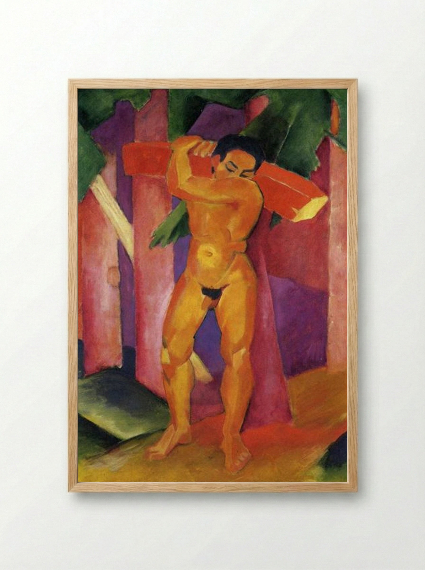 Woodcutter - Franz Marc - Framed Print Wood