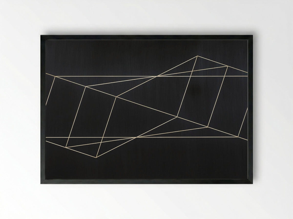 Twisted but Straight - Josef Albers - Framed Print Black