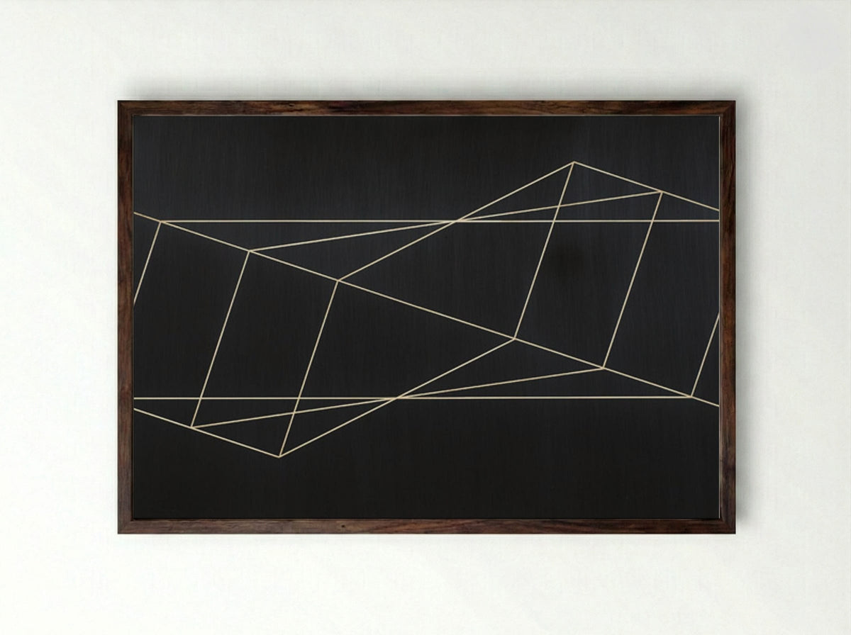 Twisted but Straight - Josef Albers - Framed Print Dark Wood