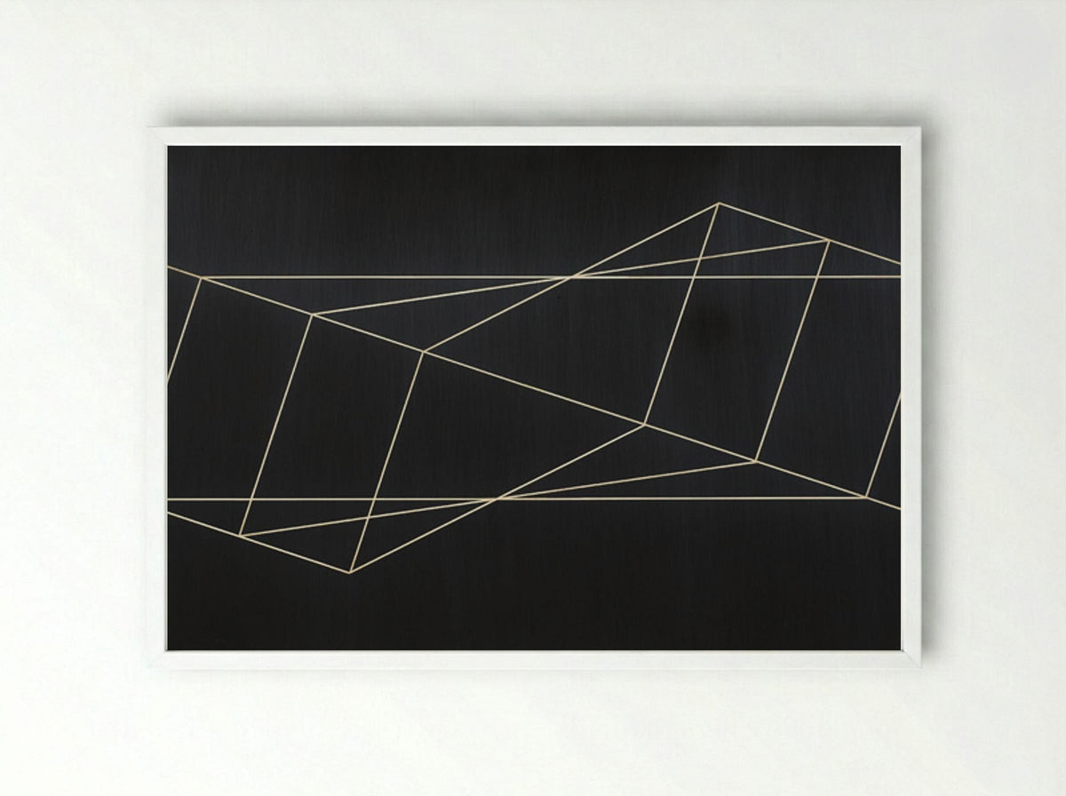 Twisted but Straight - Josef Albers - Framed Print White