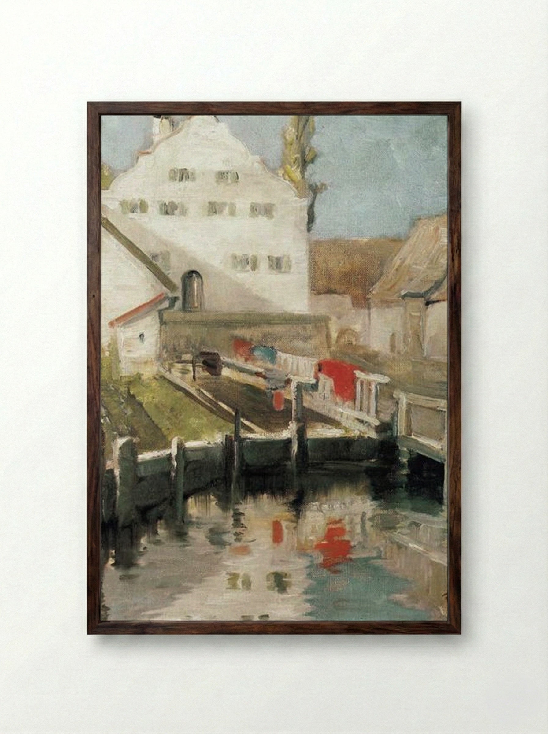 Indersdorf - Franz Marc - Framed Print Dark Wood