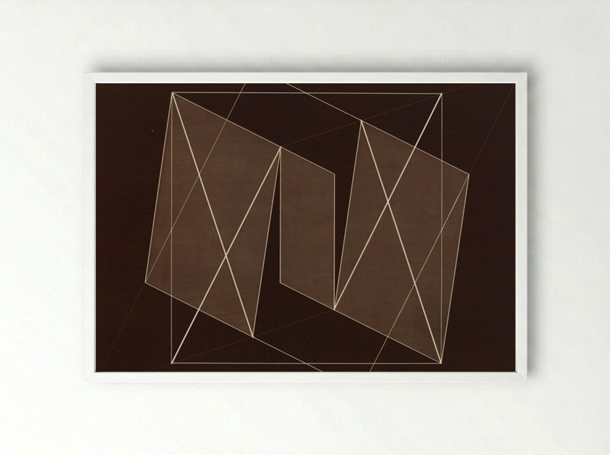 Transformation of a Scheme No. 19 - Josef Albers - Framed Print White