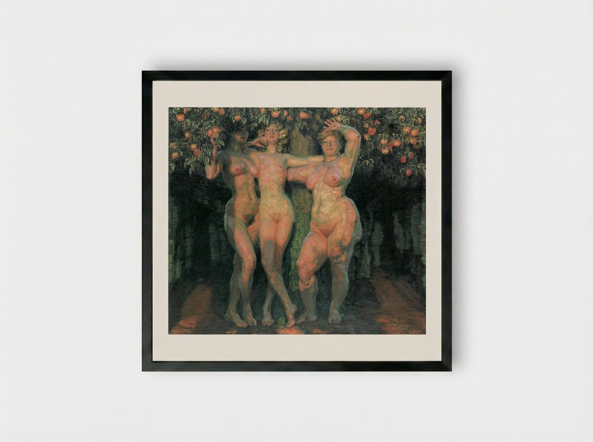 Autumn Sun, Three Goddesses - Frantisek Kupka - Framed Print Black