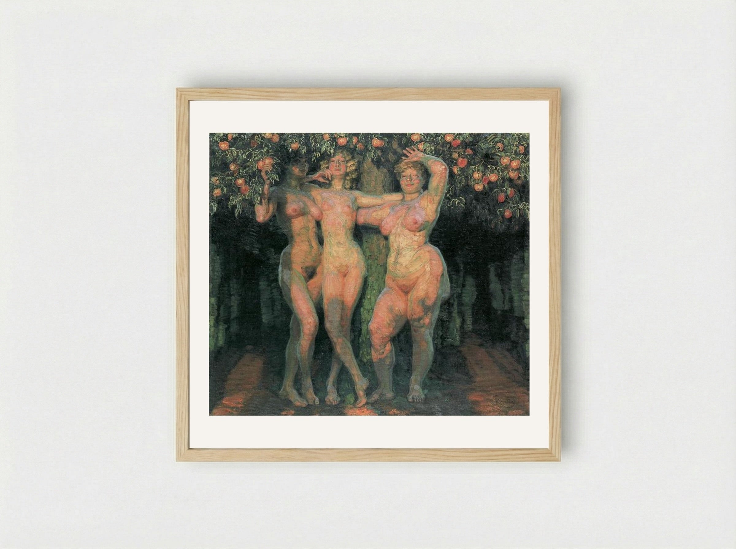 Autumn Sun, Three Goddesses - Frantisek Kupka - Framed Print Wood