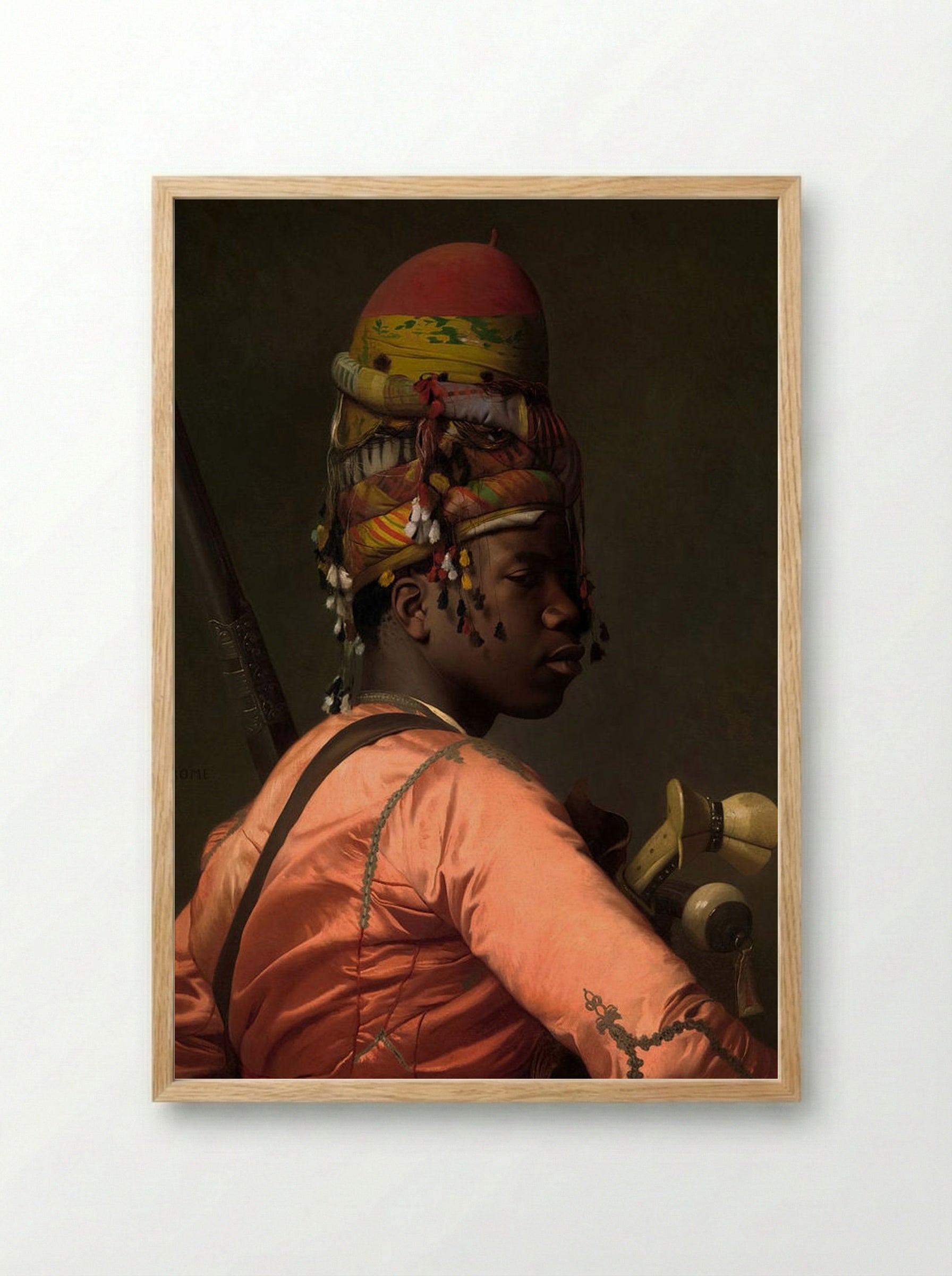 Black Bashi Bazouk - Jean-Léon Gérôme - Framed Print Wood
