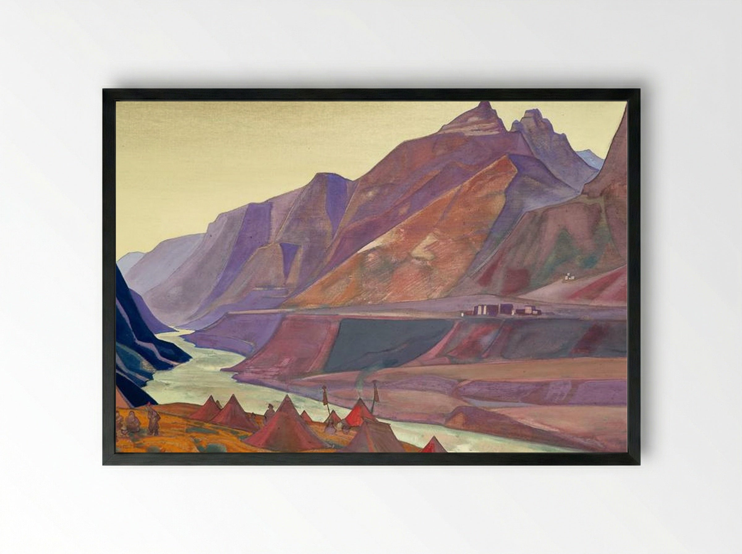 Koksar Camp - Nicholas Roerich - Framed Print Black