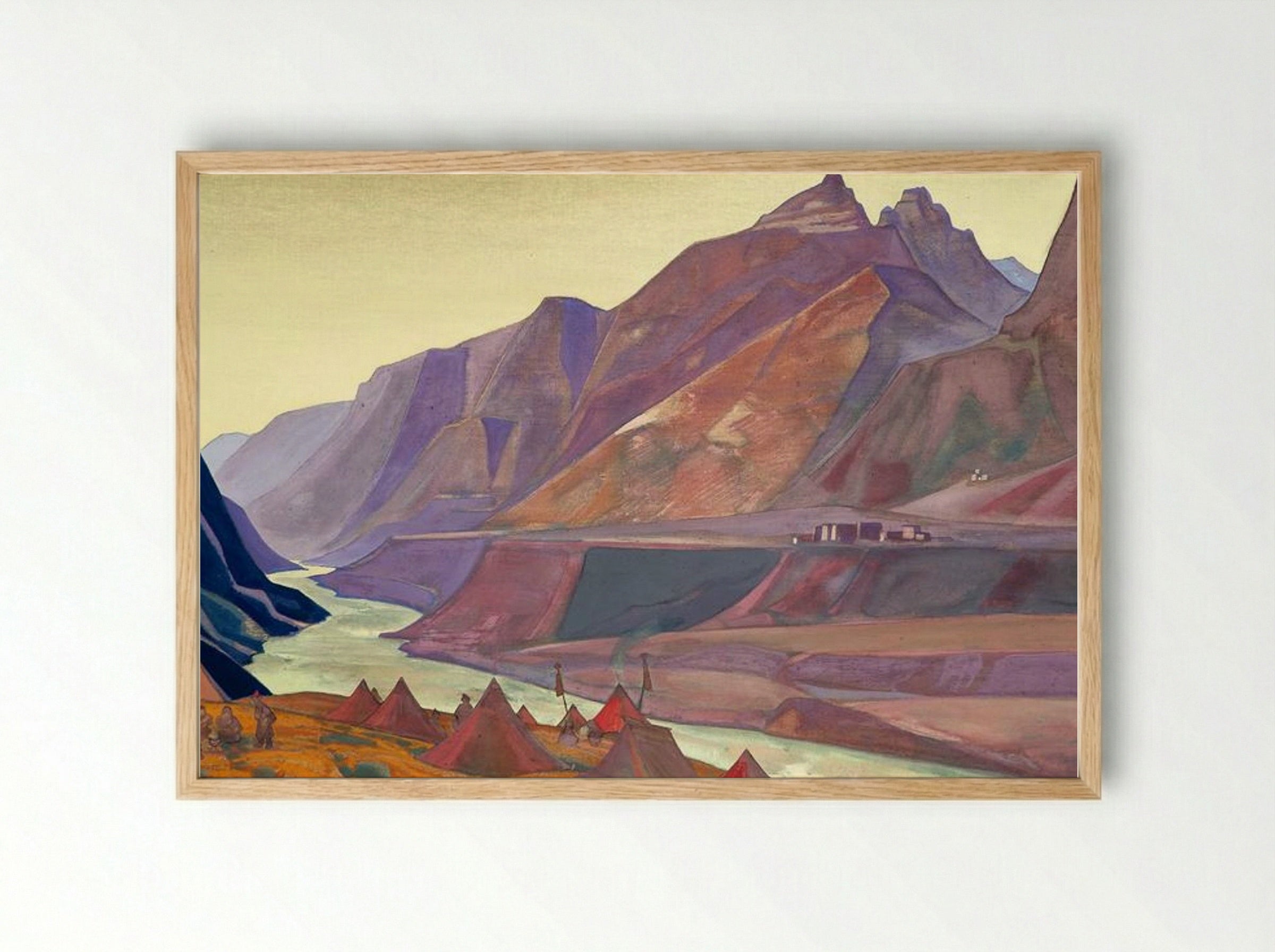 Koksar Camp - Nicholas Roerich - Framed Print Wood