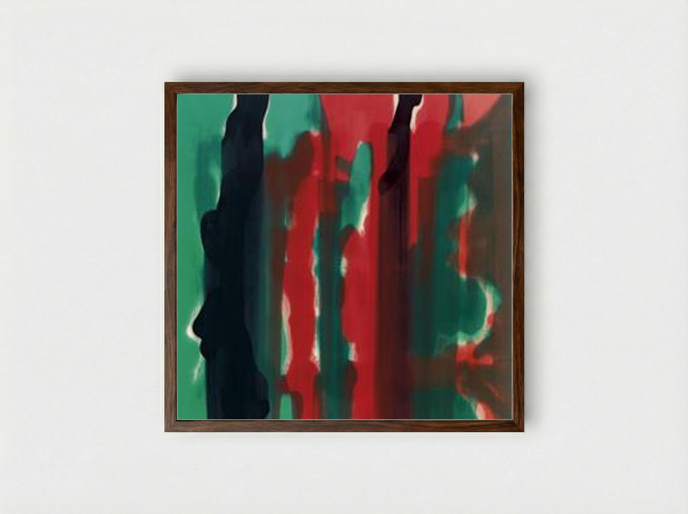 Addition V - Morris Louis - Framed Print Dark Wood