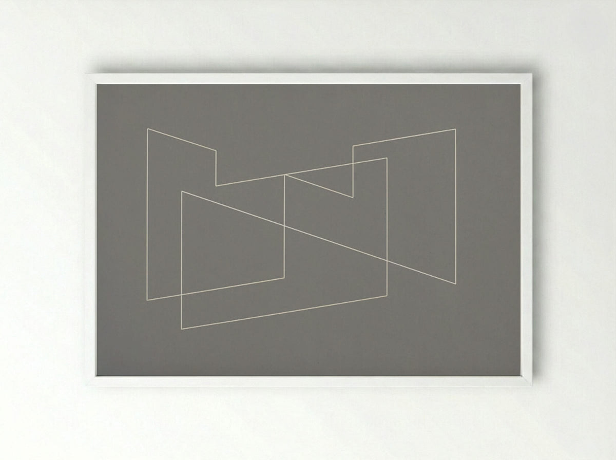 Structural Indication - Josef Albers - Framed Print White