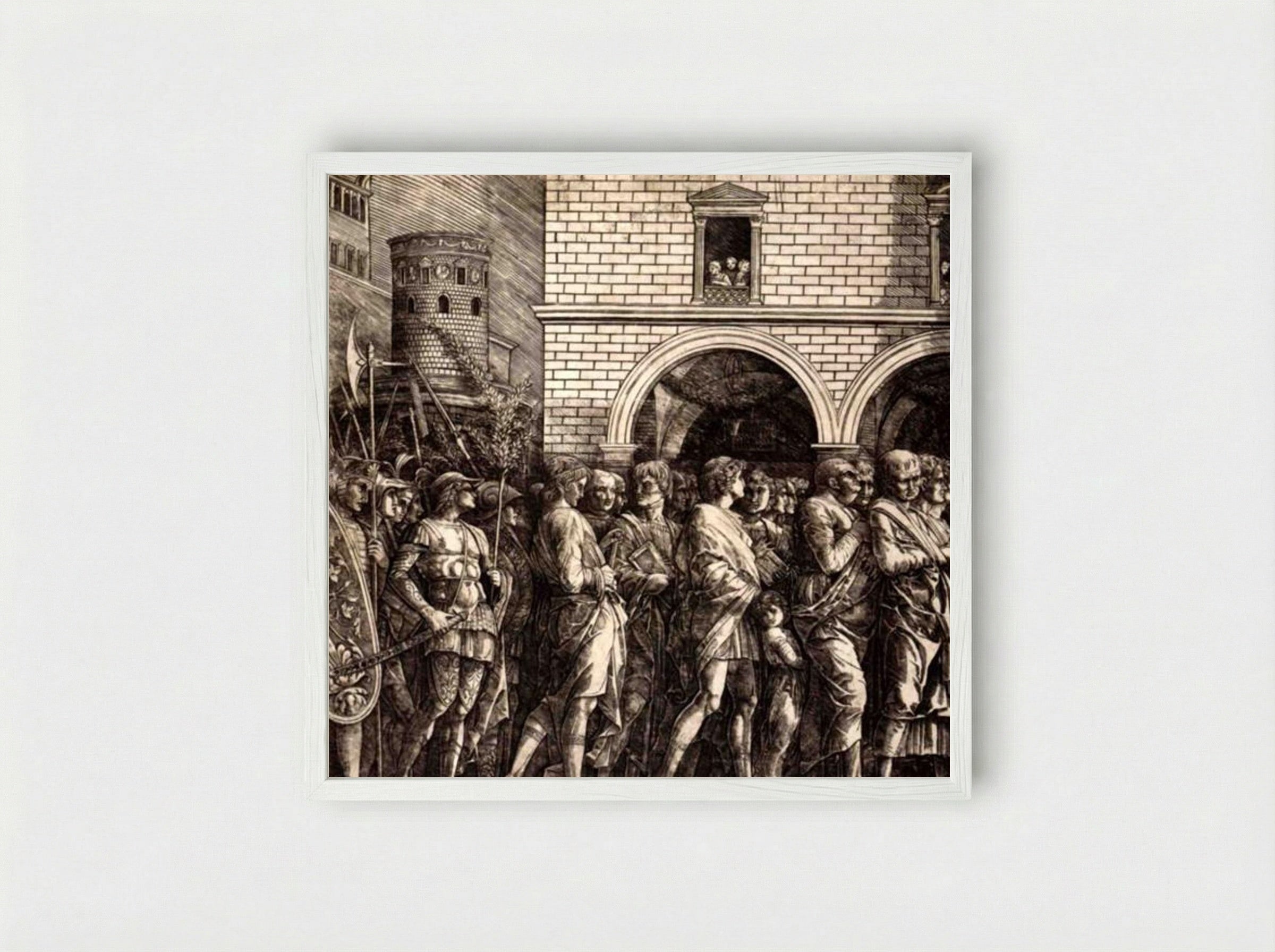 The Senators - Andrea Mantegna - Framed Print White