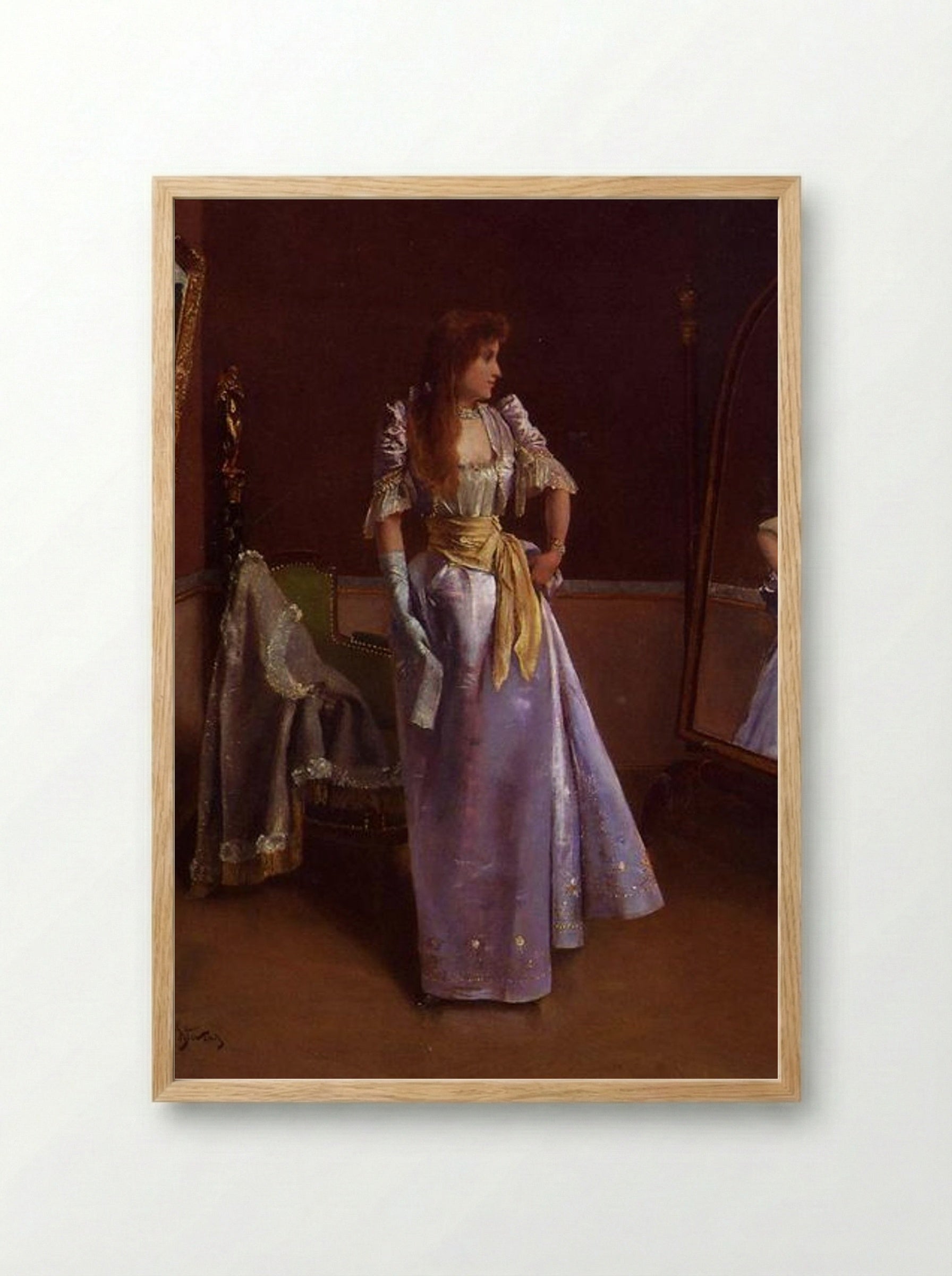 Ready for the Ball - Alfred Stevens - Framed Print Wood