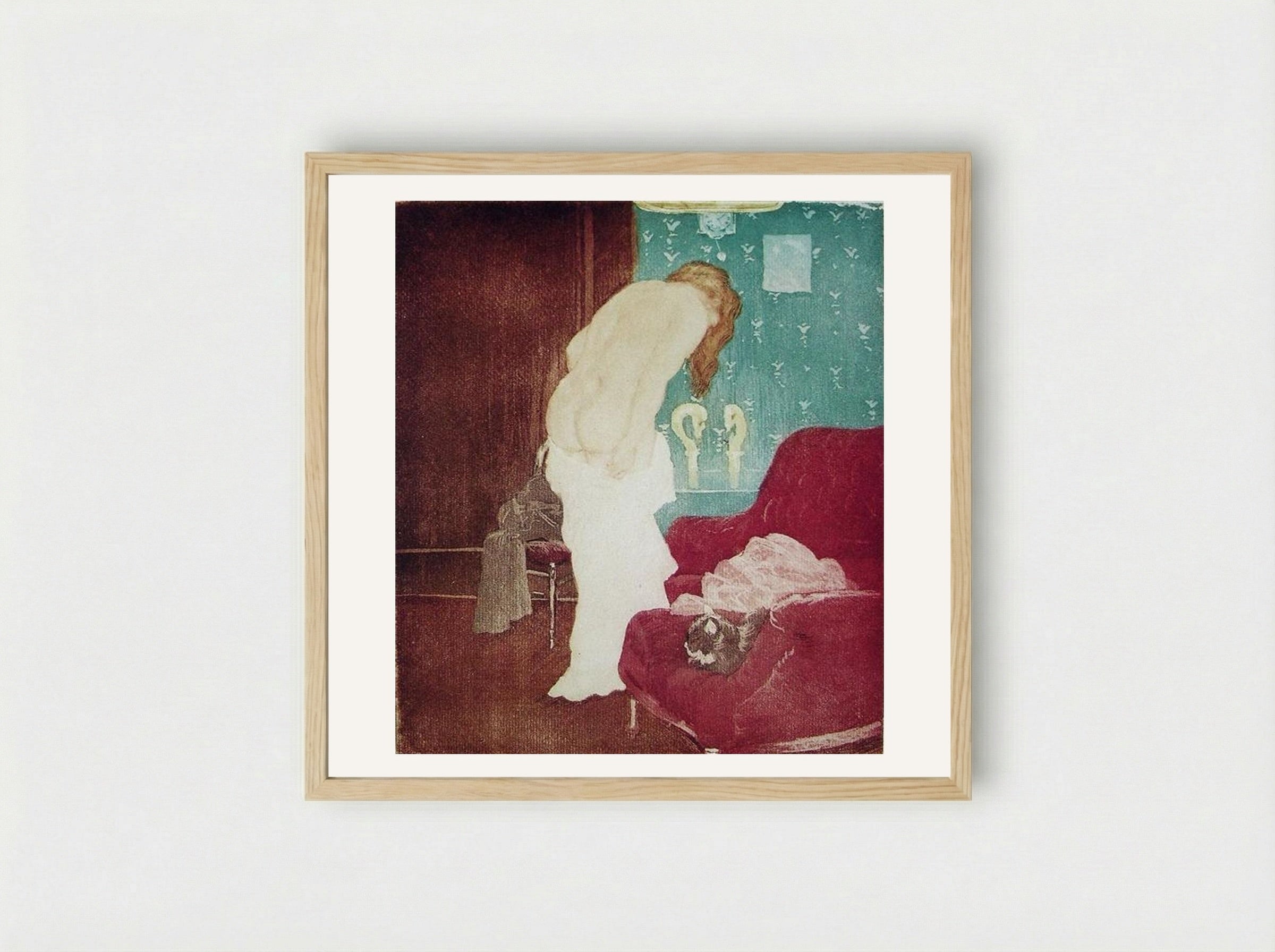 Bathroom (La Toilette) - Charles Maurin - Framed Print Wood