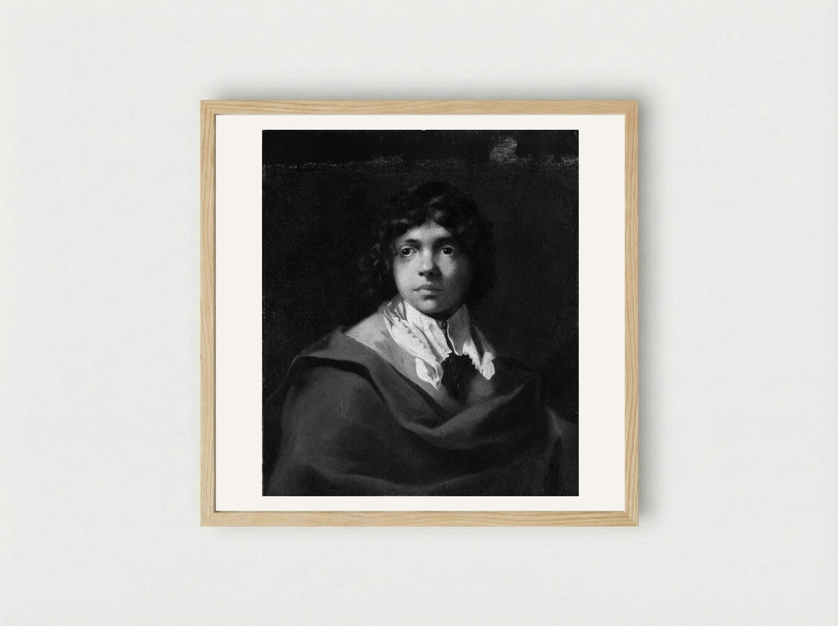 Portrait of a Young Boy - Sébastien Bourdon - Framed Print Wood