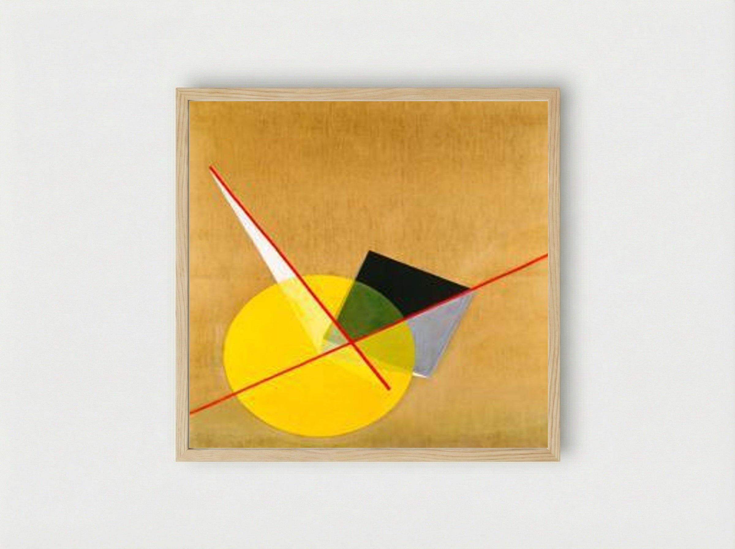 Yellow Circle - László Moholy-Nagy - Framed Print Wood