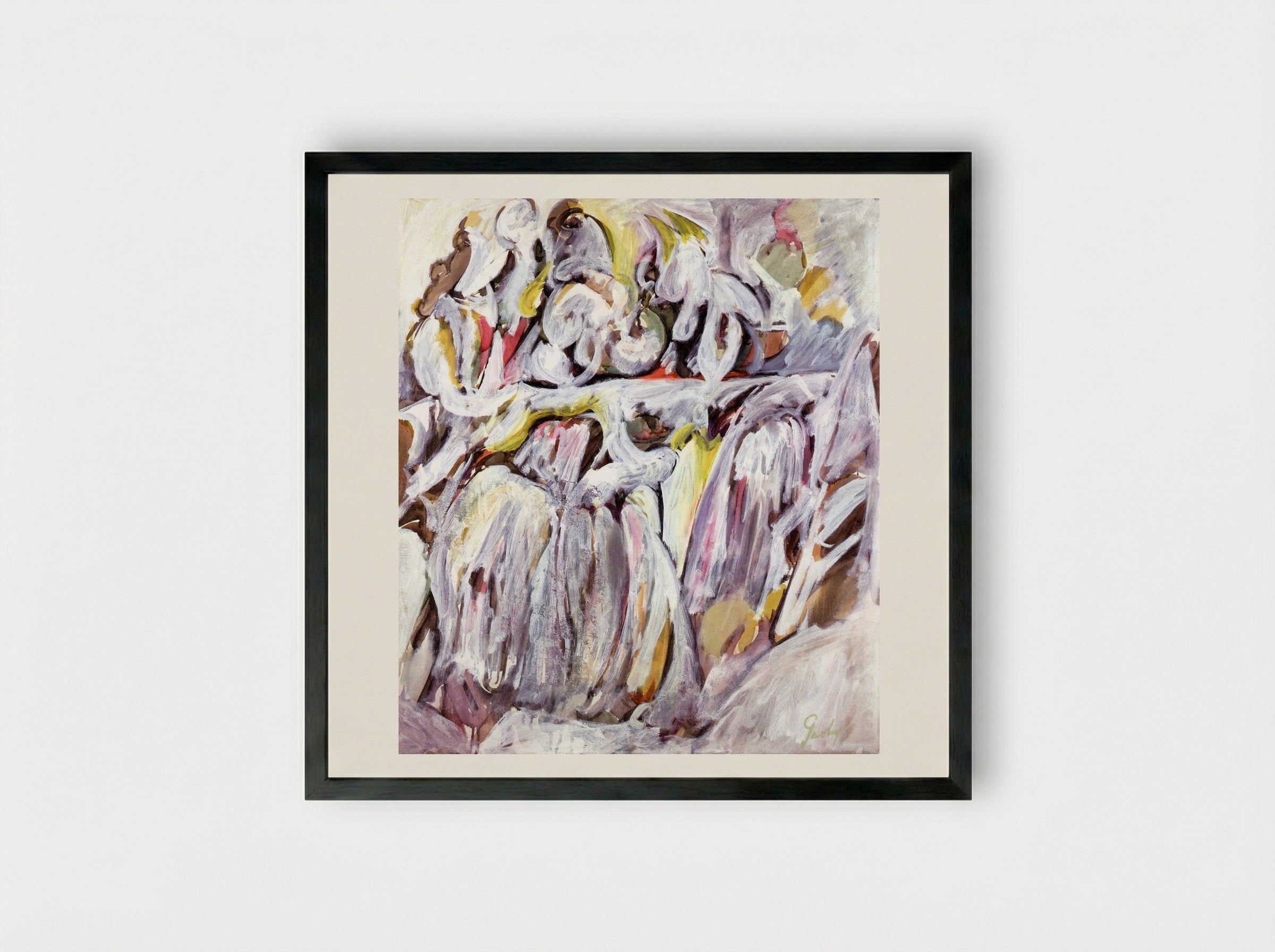 Waterfall - Arshile Gorky - Framed Print Black