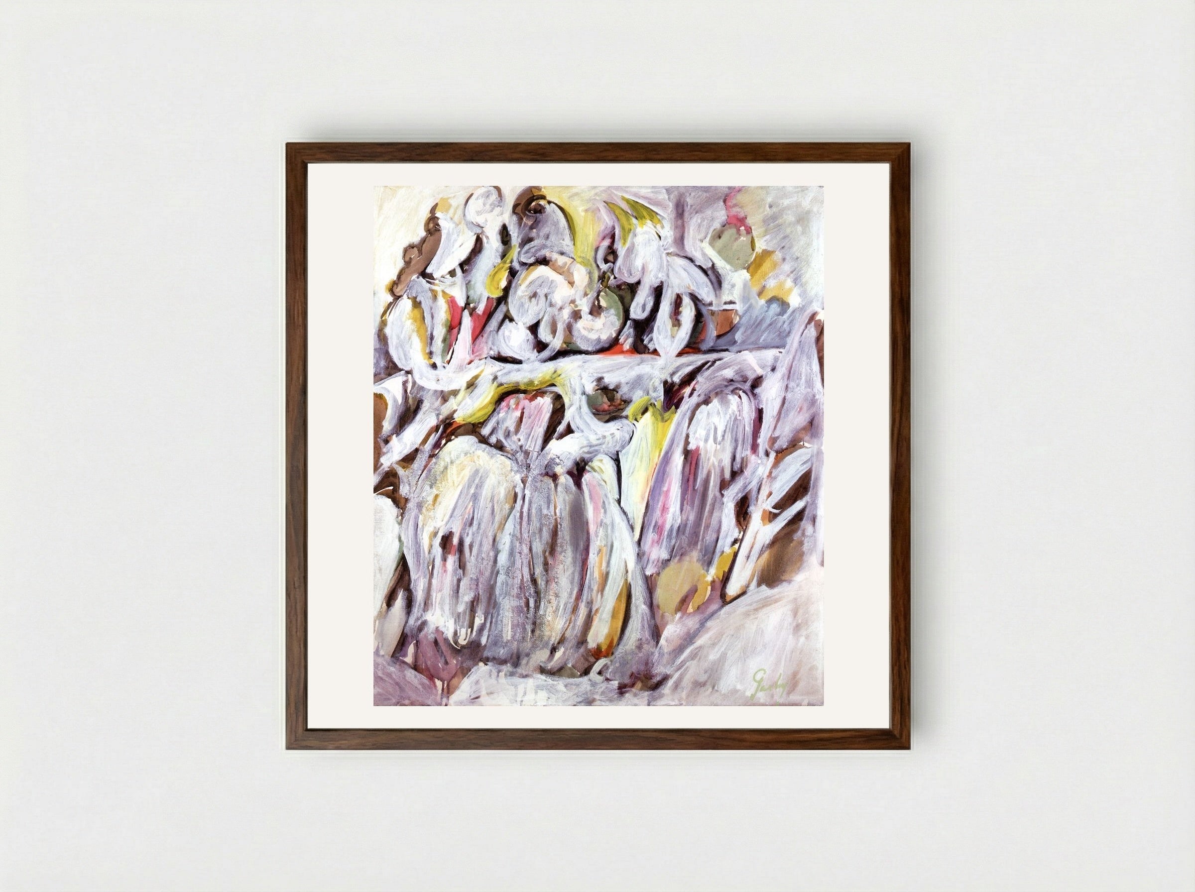 Waterfall - Arshile Gorky - Framed Print Dark Wood