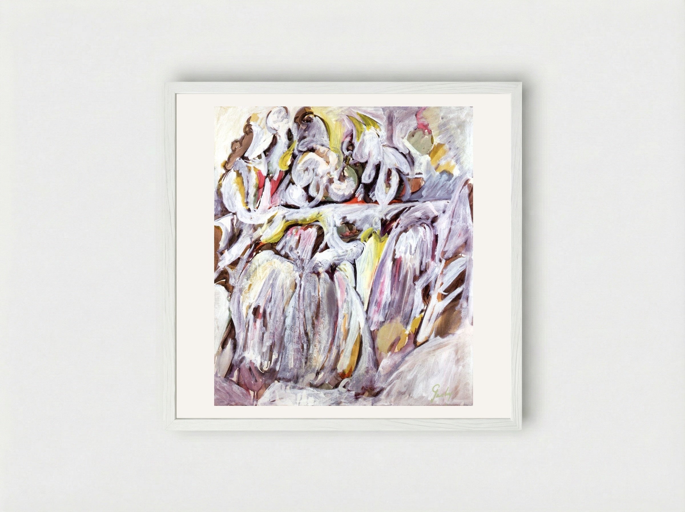 Waterfall - Arshile Gorky - Framed Print White