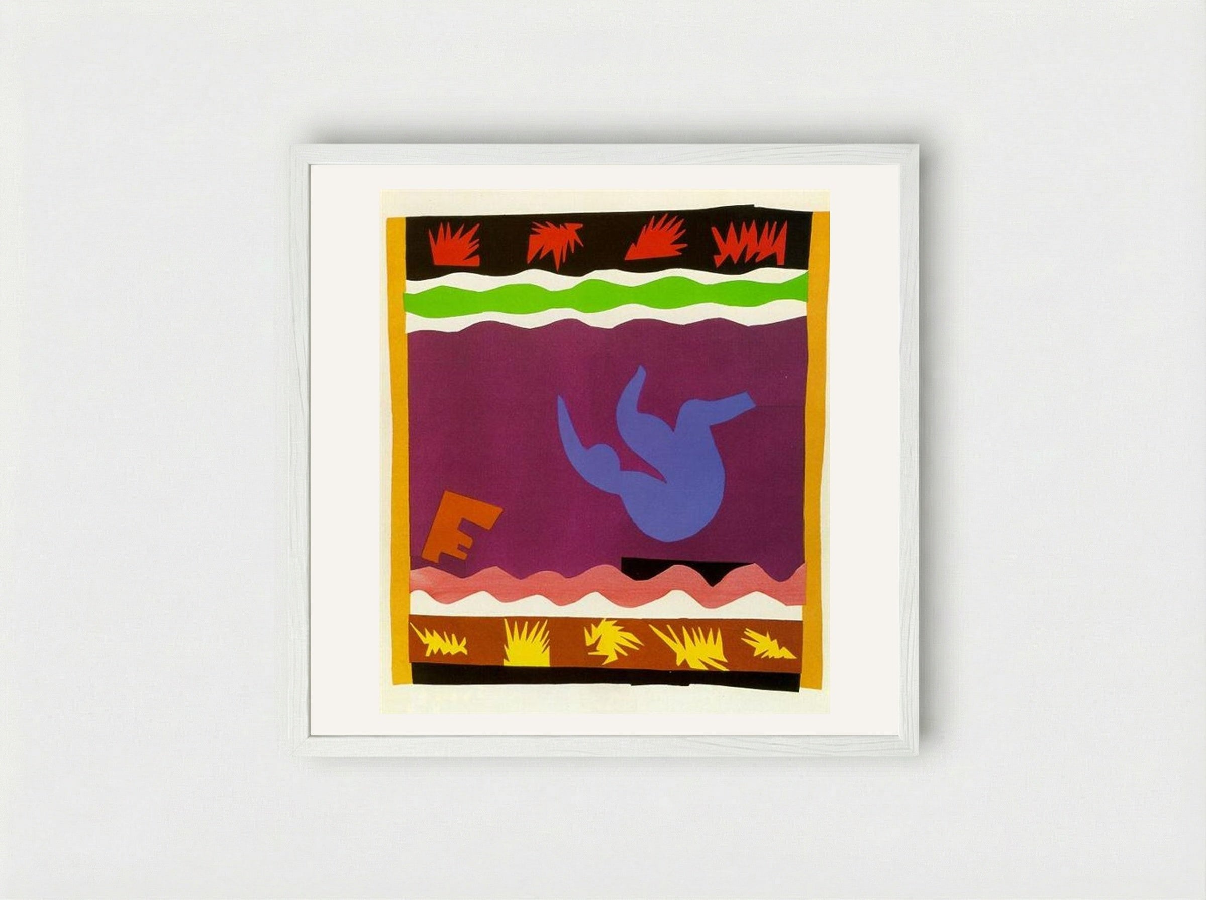 The Toboggan - Henri Matisse - Framed Print White