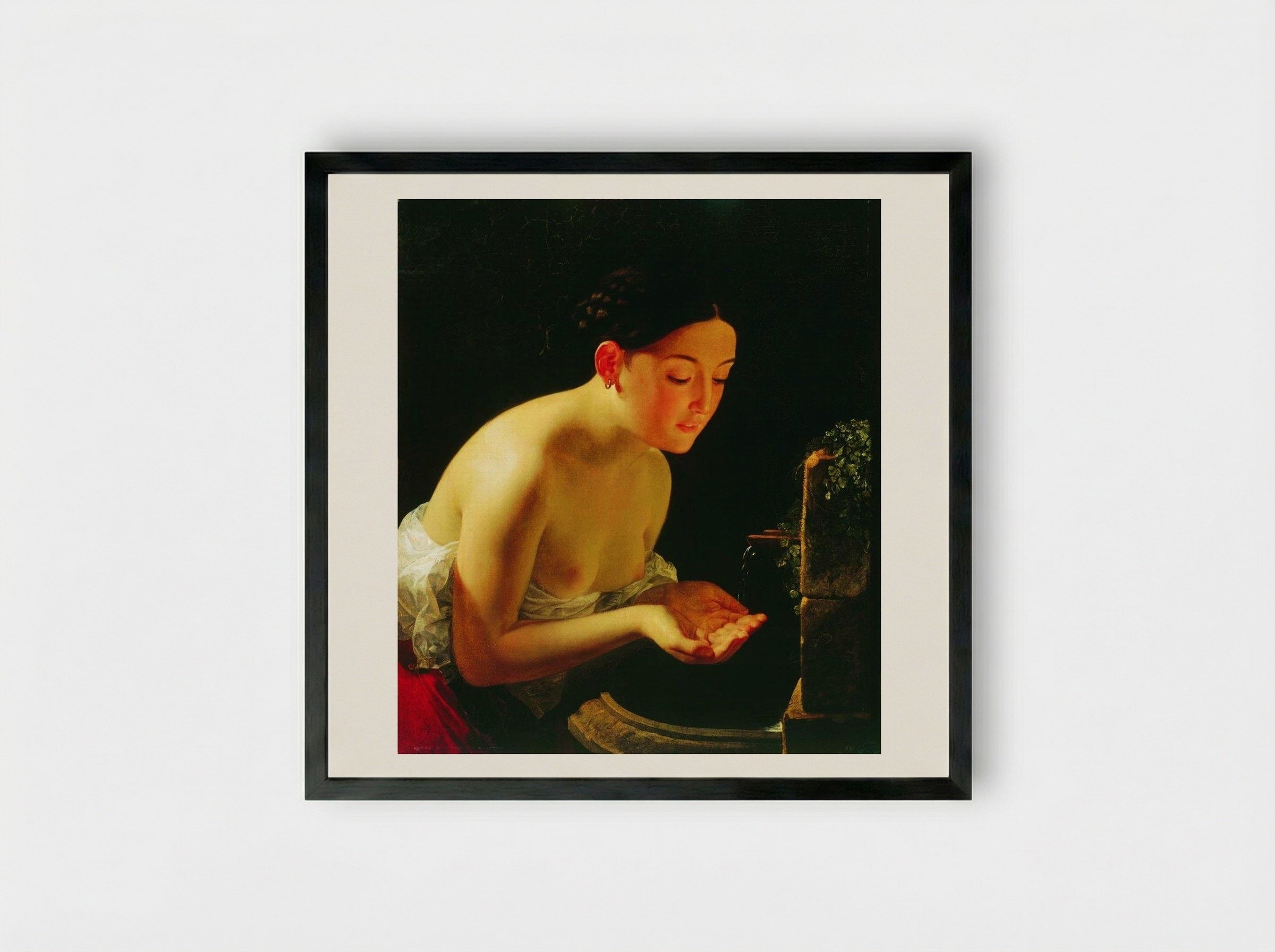 Italian Morning - Karl Bryullov - Framed Print Black