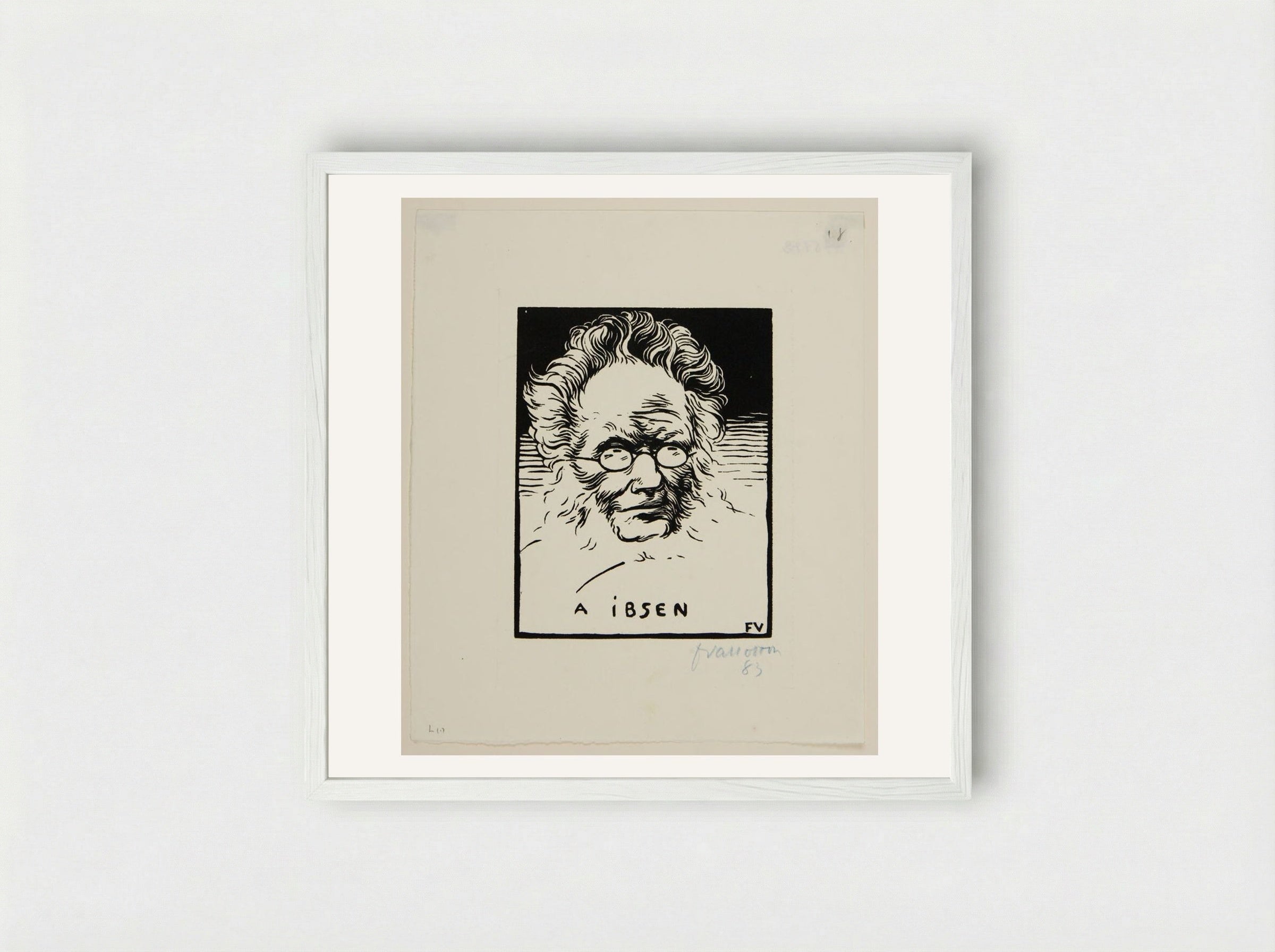 Ibsen - Félix Vallotton - Framed Print White