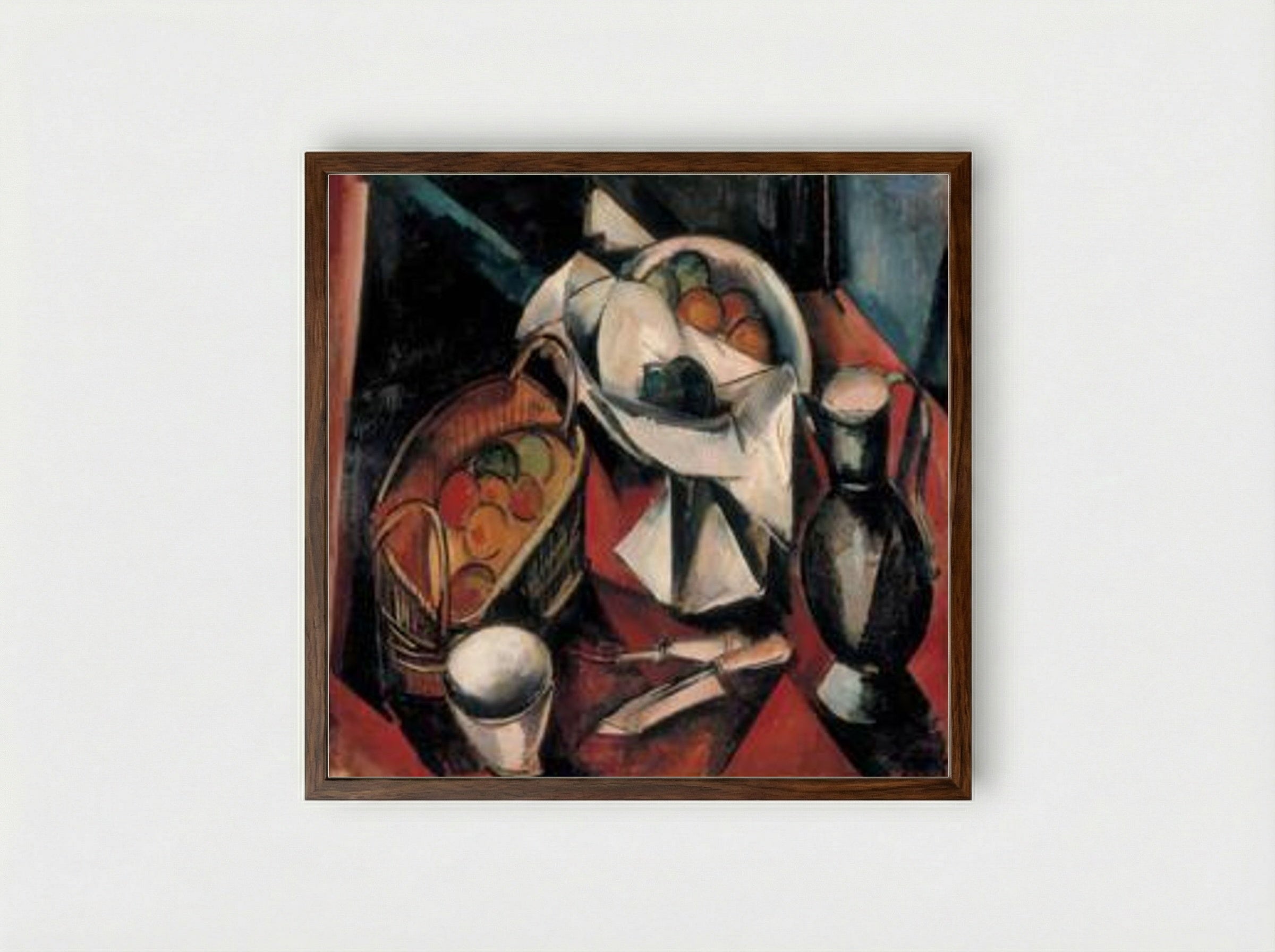 Still Life with Knife - Maurice de Vlaminck - Framed Print Dark Wood