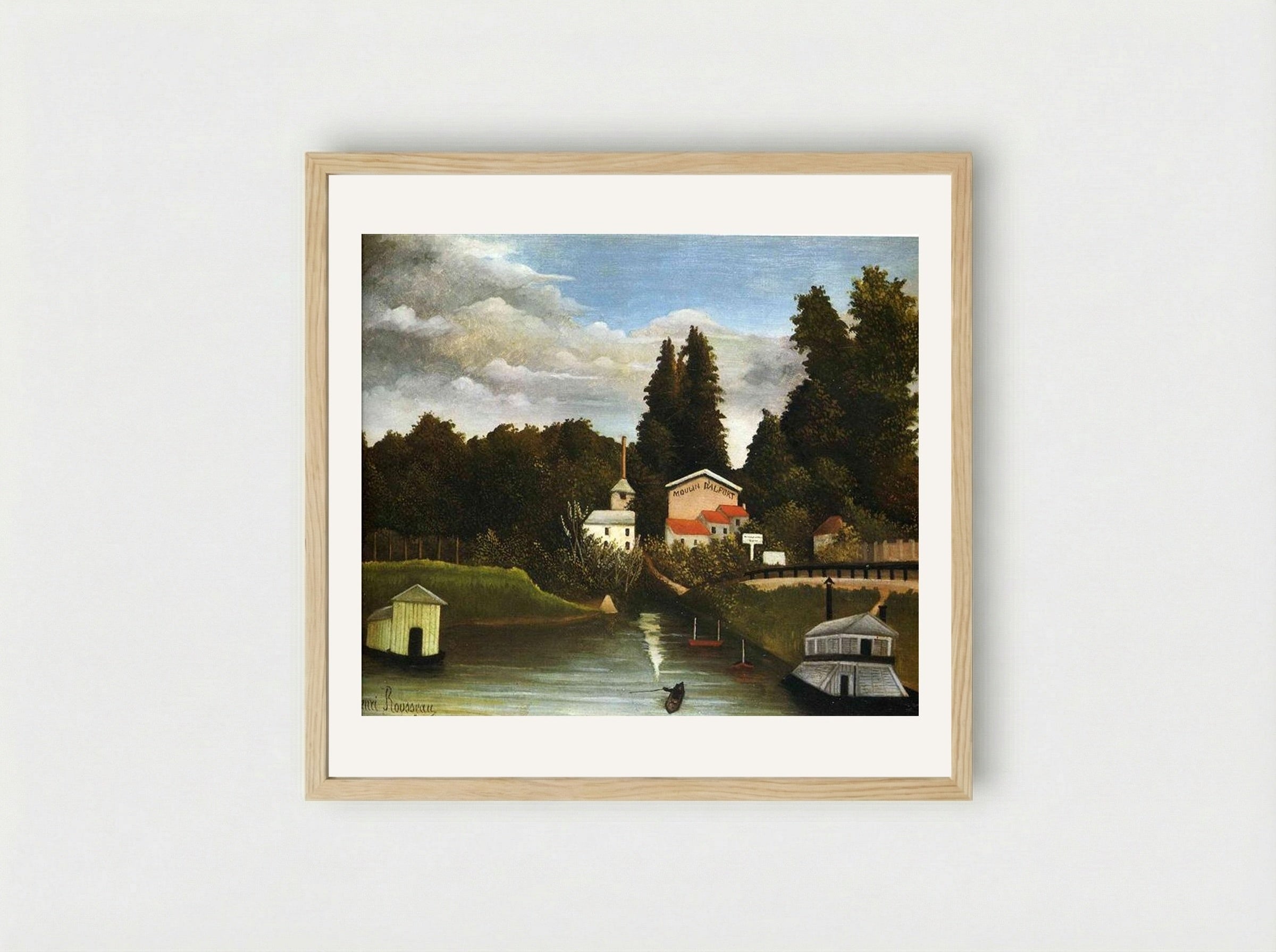 The Mill at Alfort - Henri Rousseau - Framed Print Wood