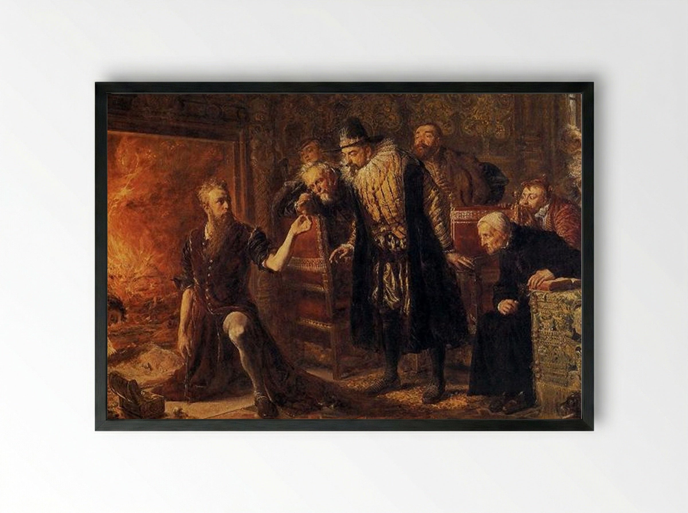 Alchemist Sendivogius - Jan Matejko - Framed Print Black