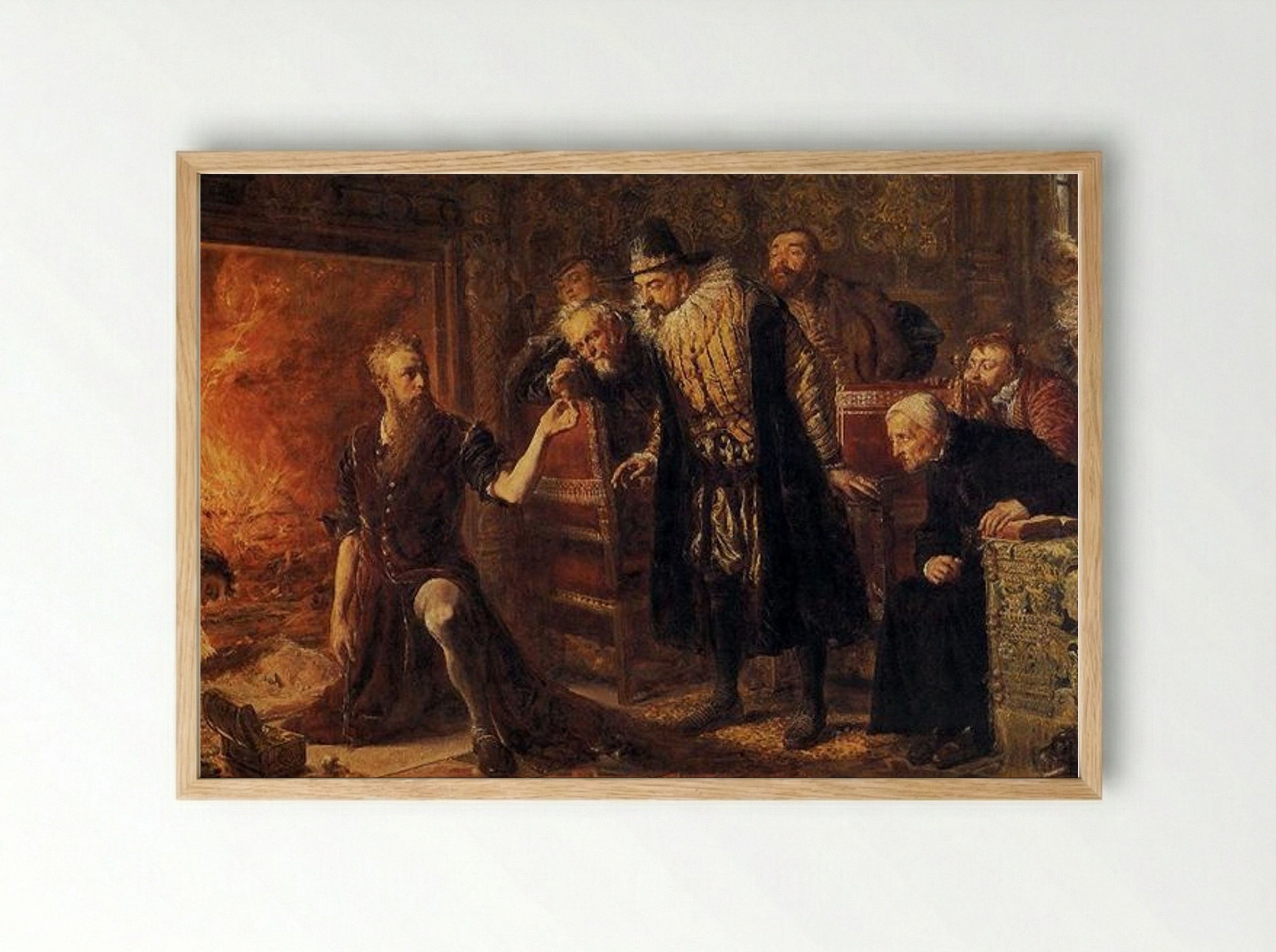 Alchemist Sendivogius - Jan Matejko - Framed Print Wood