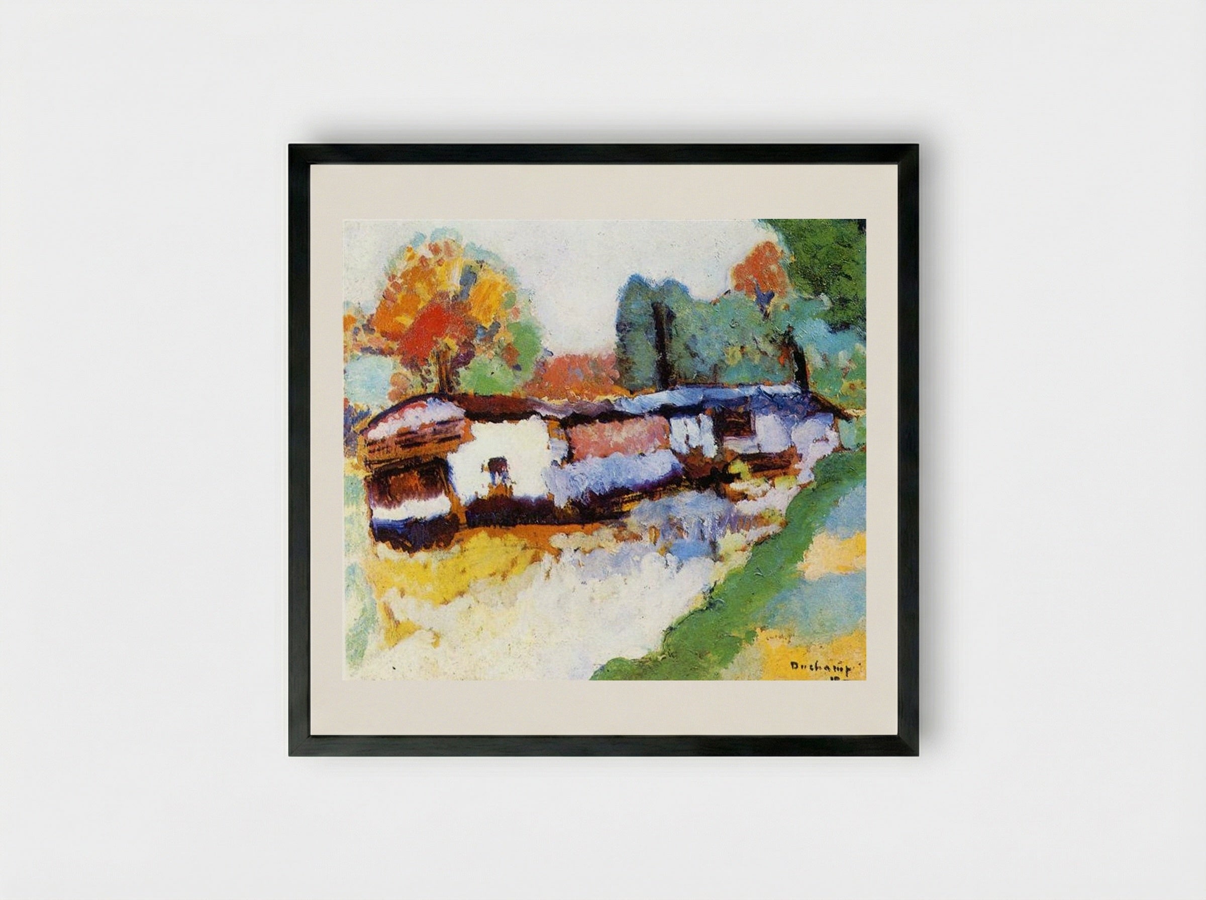 Laundry Barge - Marcel Duchamp - Framed Print Black