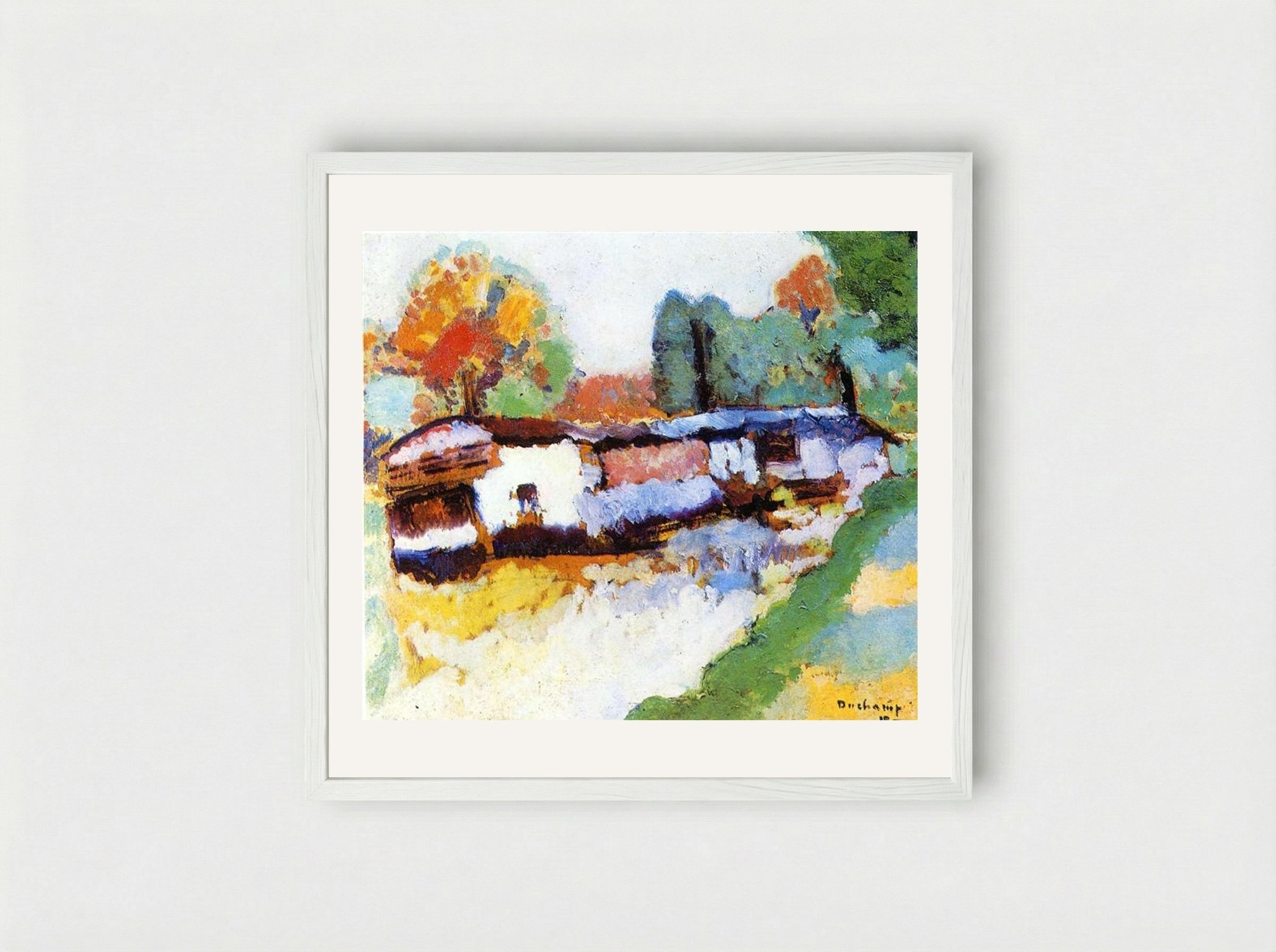 Laundry Barge - Marcel Duchamp - Framed Print White
