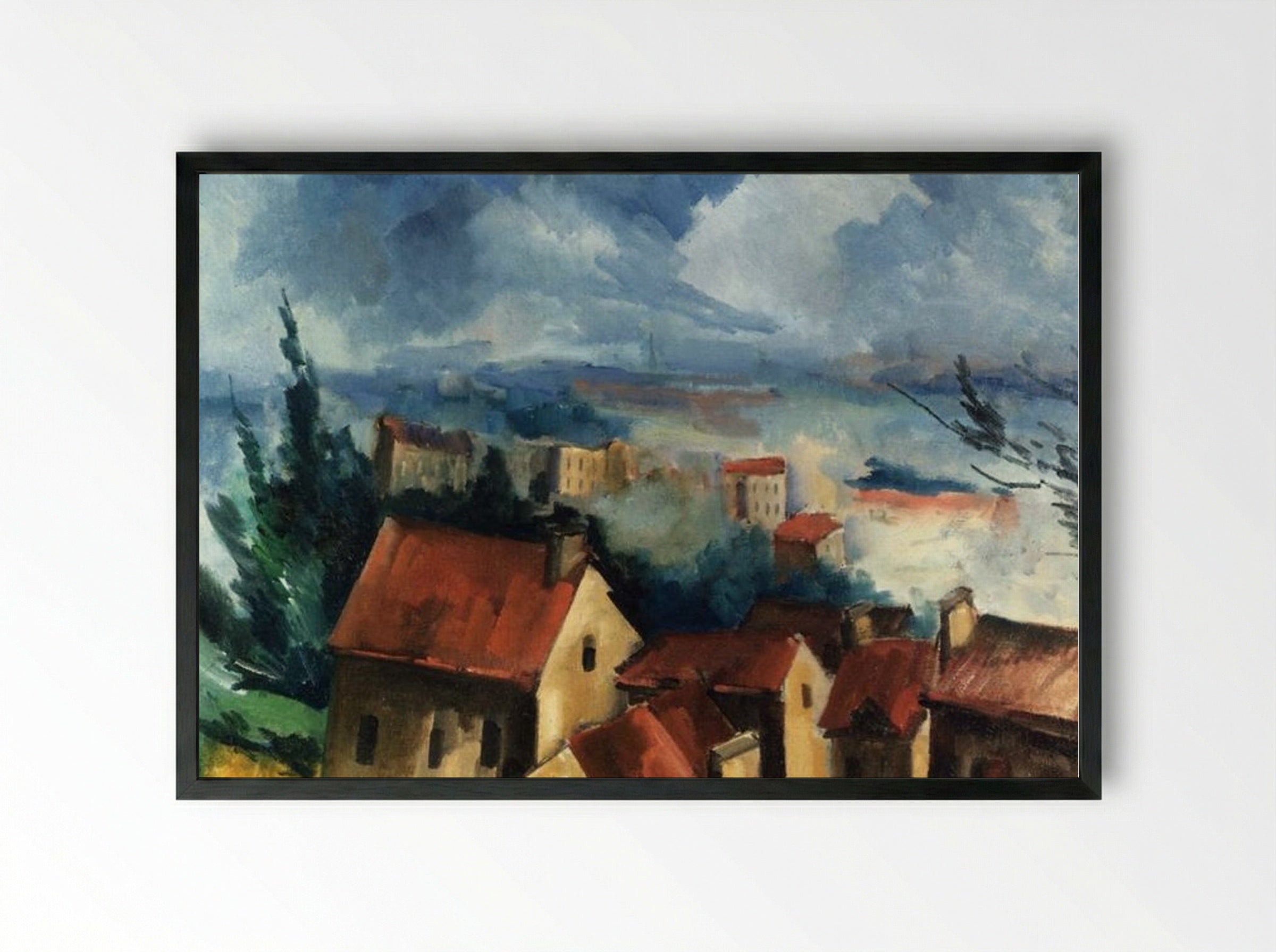 Beauce Landscape - Maurice de Vlaminck - Framed Print Black