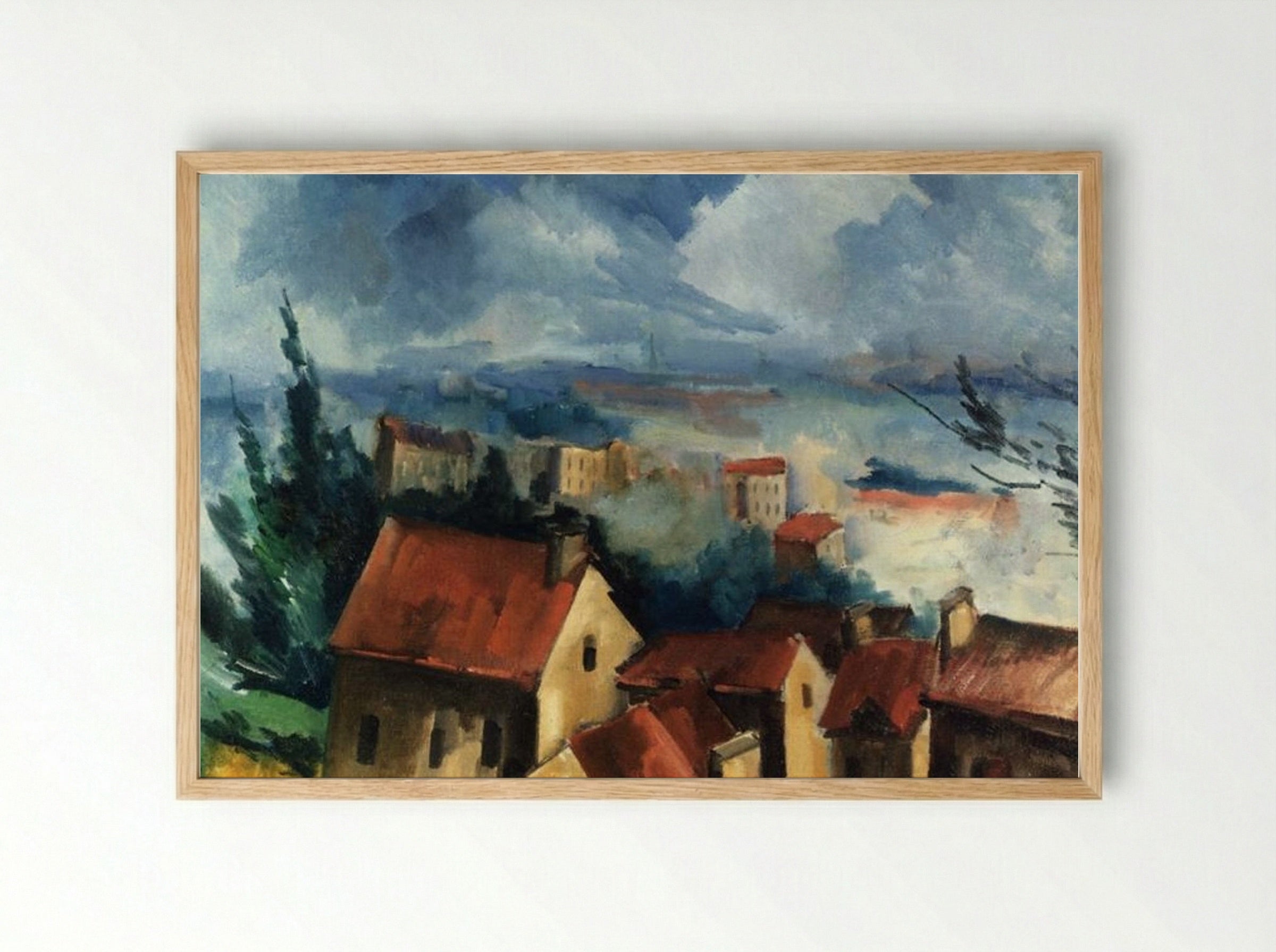Beauce Landscape - Maurice de Vlaminck - Framed Print Wood