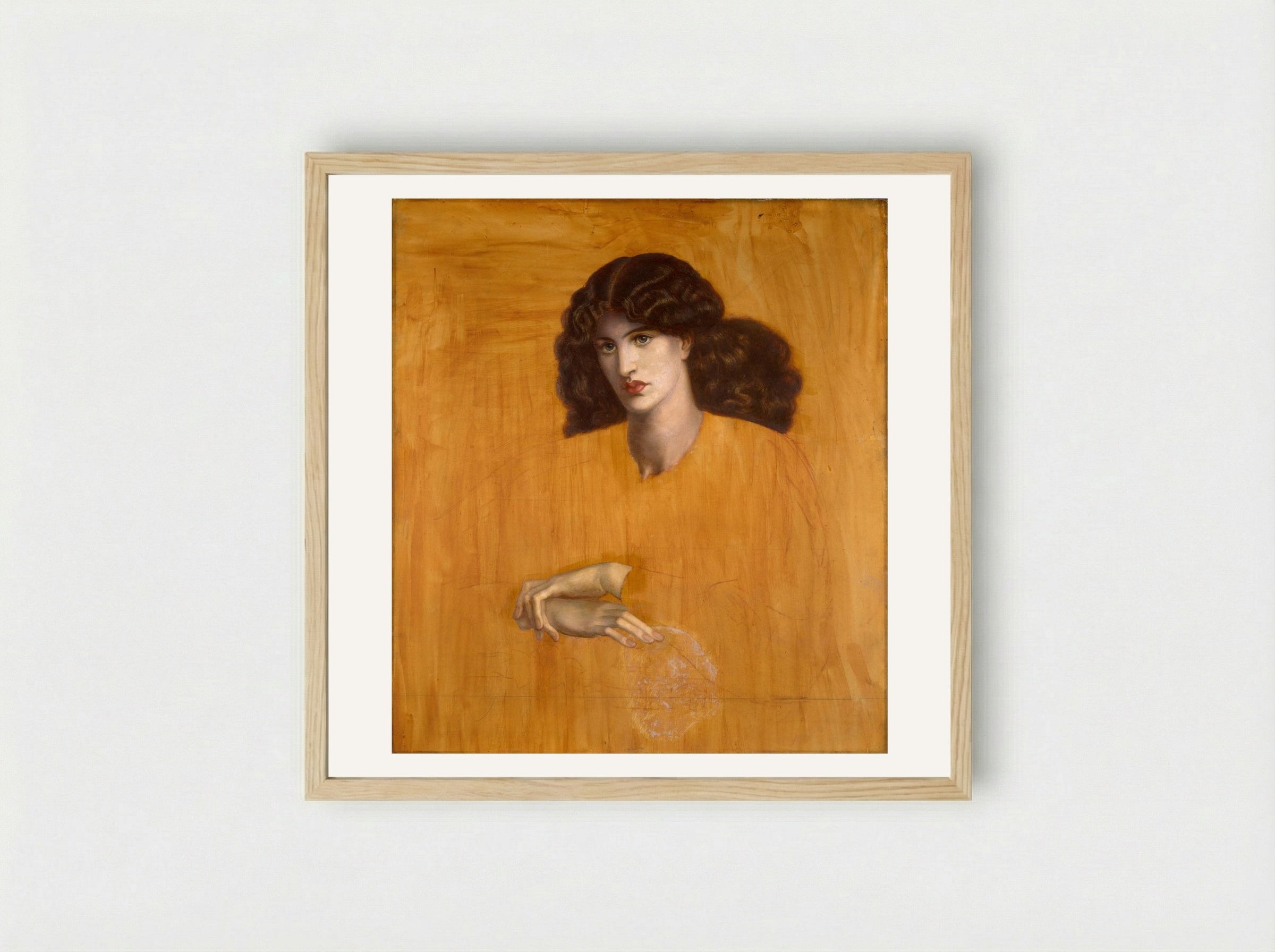 La Donna della Finestra - Dante Gabriel Rossetti - Framed Print Wood